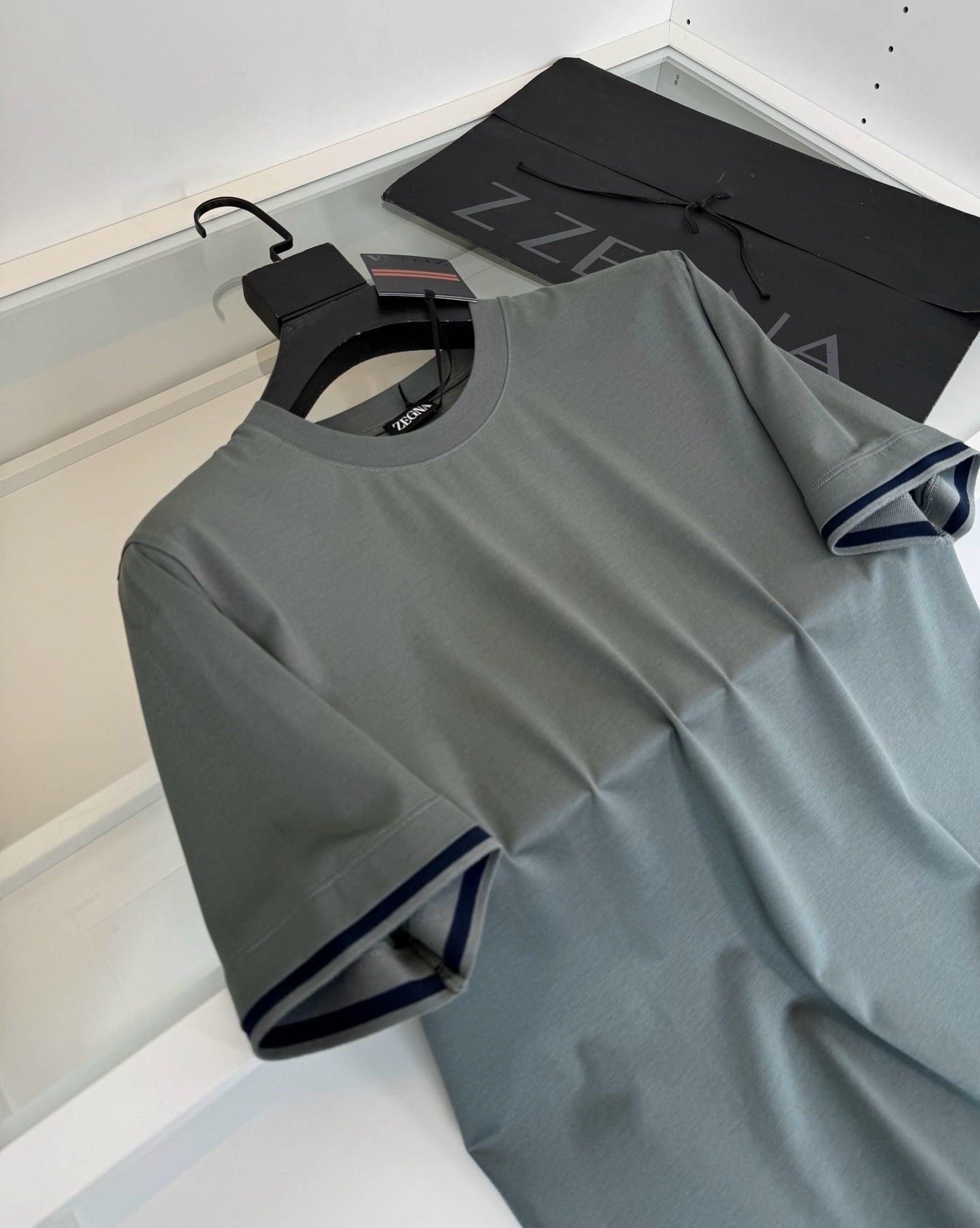 Dark blue, Light grey, Grey and Blue T-Shirt - FashionHype.xyz