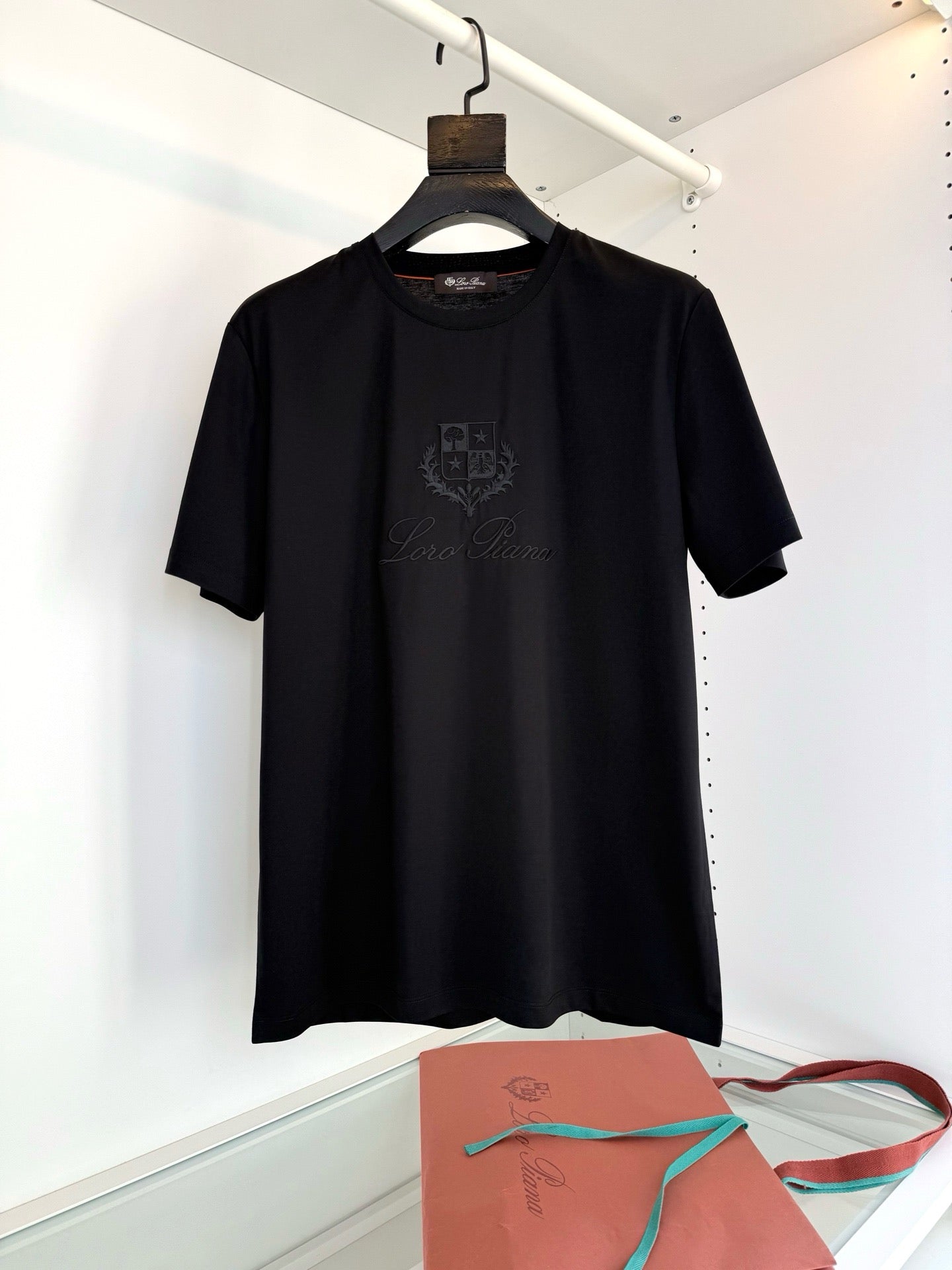 Black, Blue, Grey and White T-Shirt - FashionHype.xyz