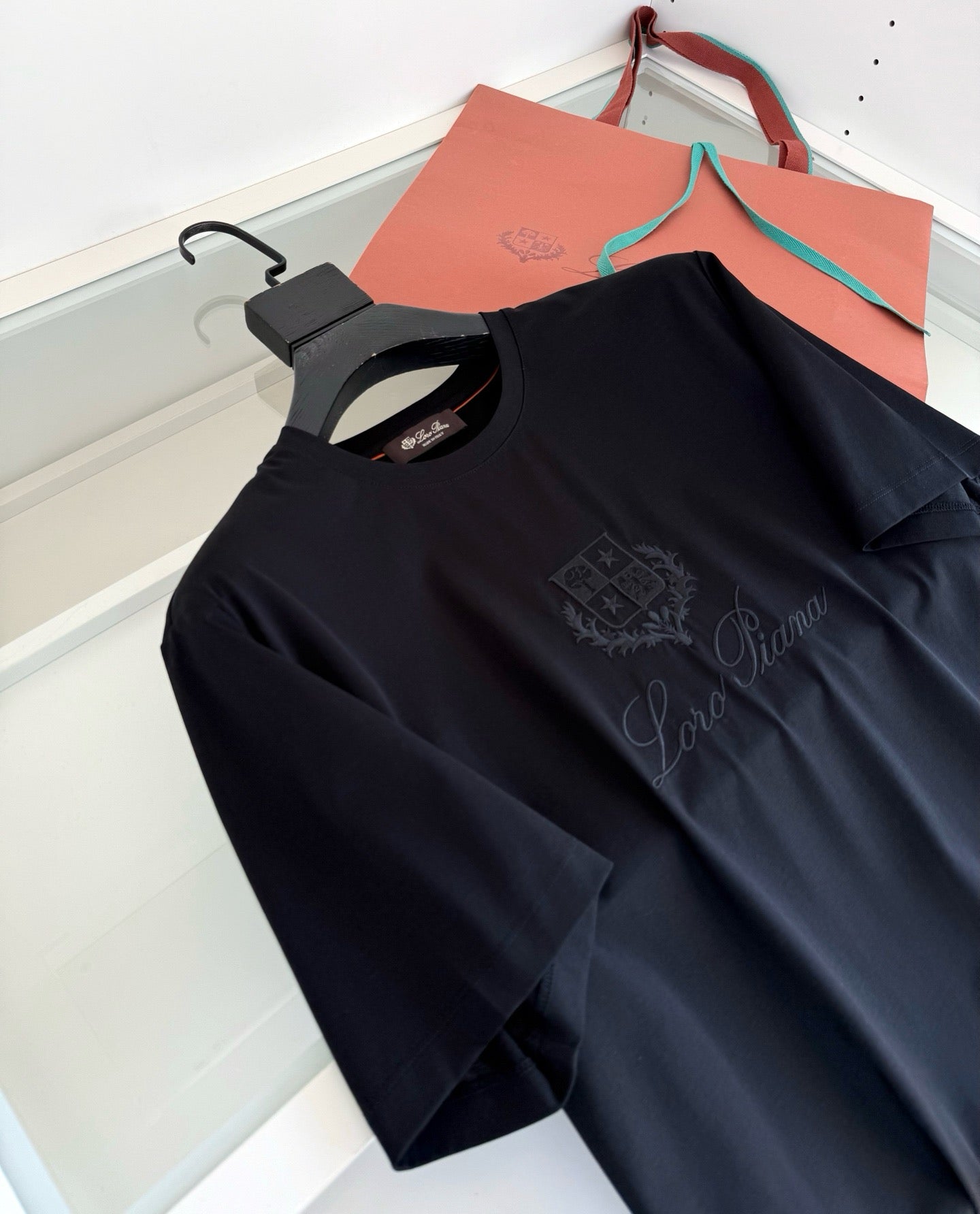Black, Blue, Grey and White T-Shirt - FashionHype.xyz