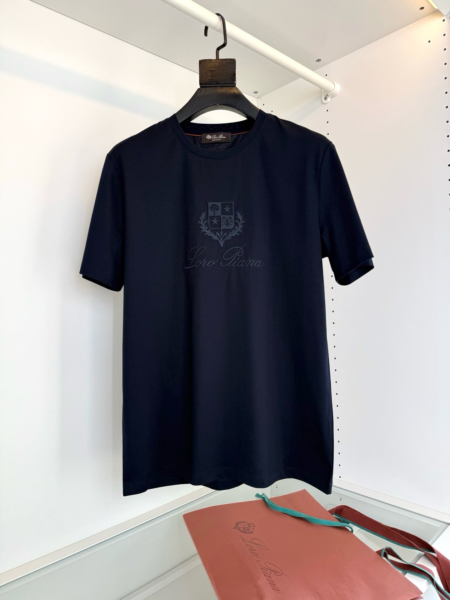 Black, Blue, Grey and White T-Shirt - FashionHype.xyz