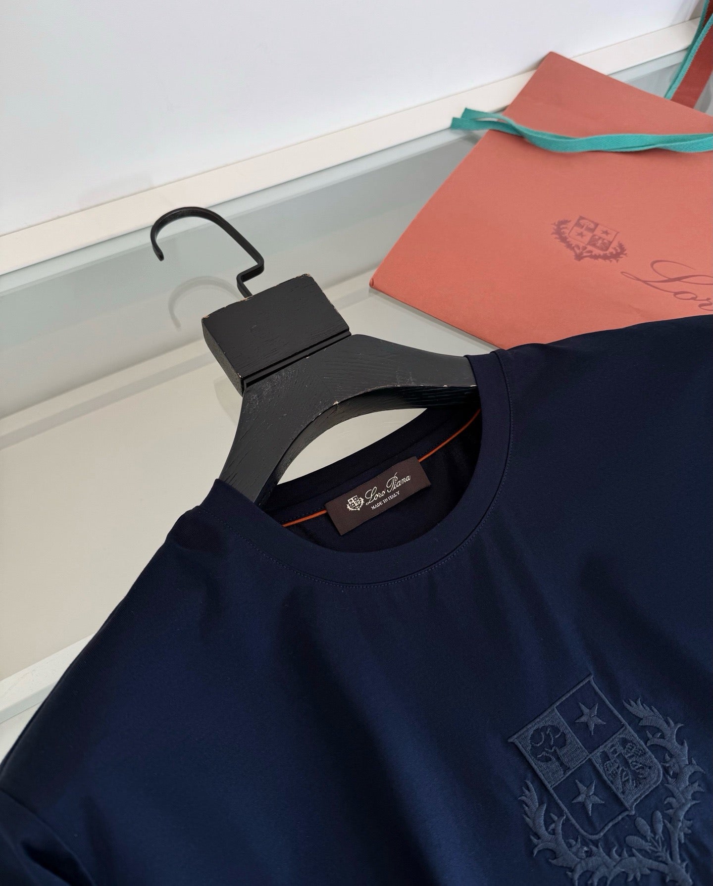 Black, Blue, Grey and White T-Shirt - FashionHype.xyz