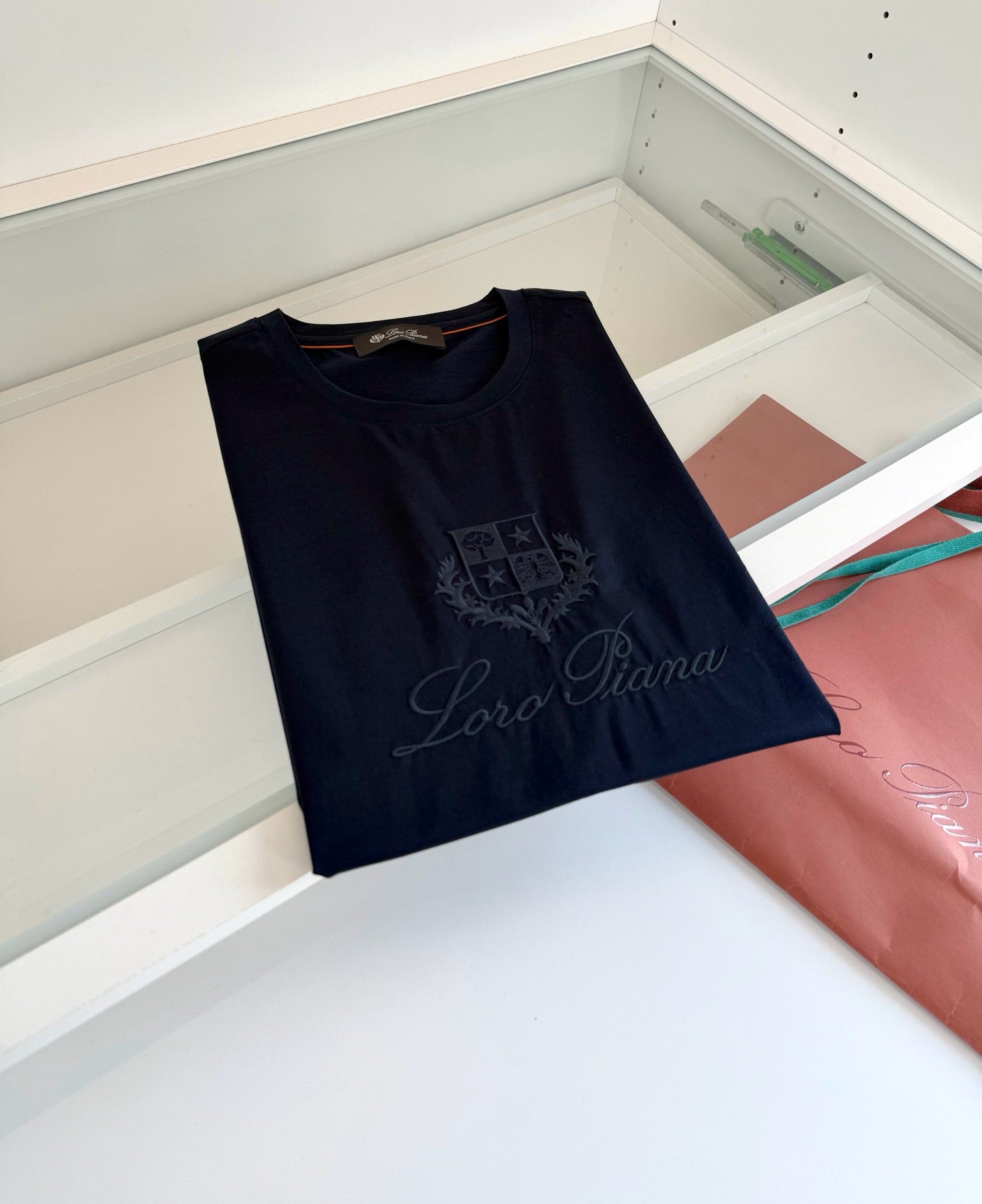 Black, Blue, Grey and White T-Shirt - FashionHype.xyz