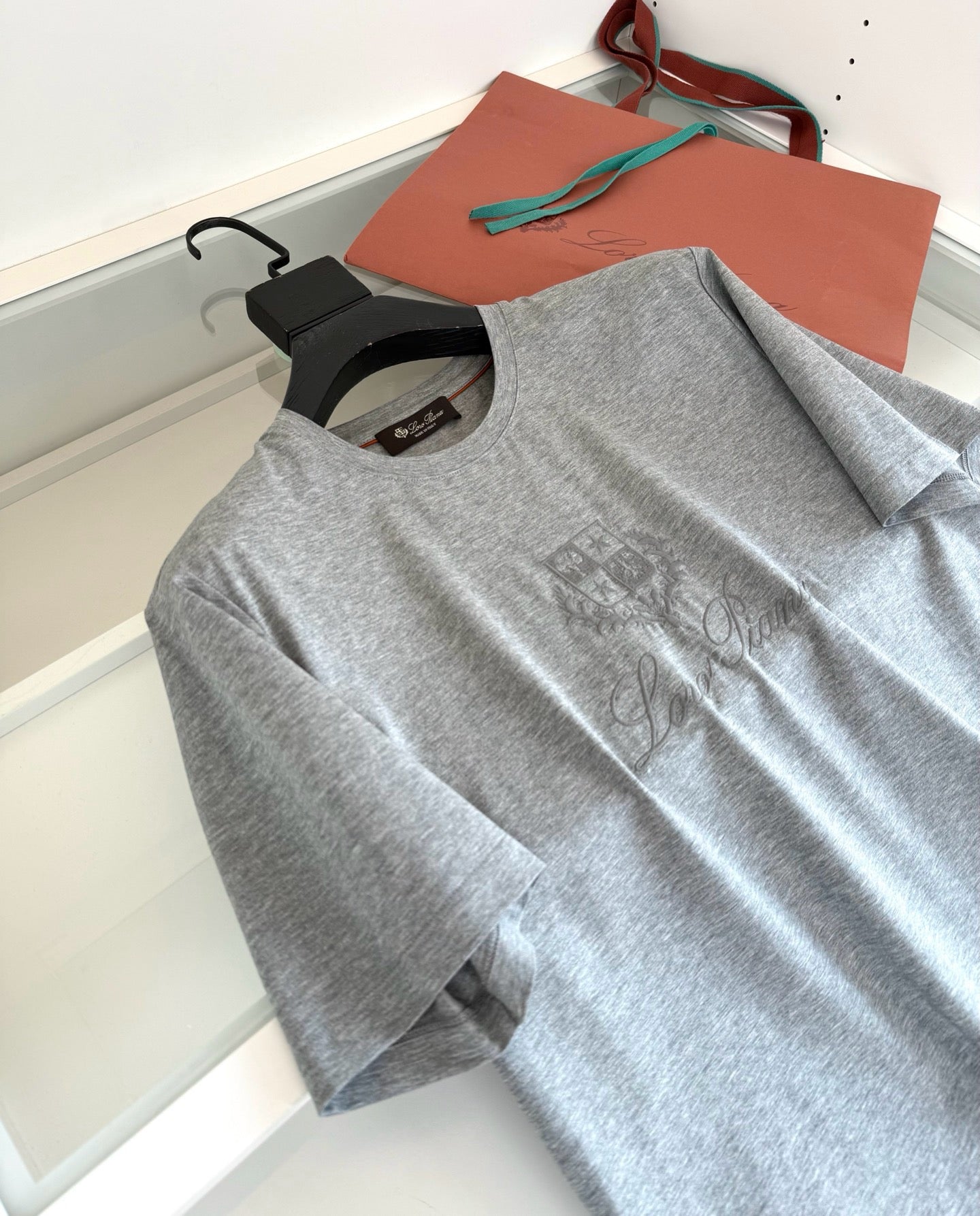 Black, Blue, Grey and White T-Shirt - FashionHype.xyz