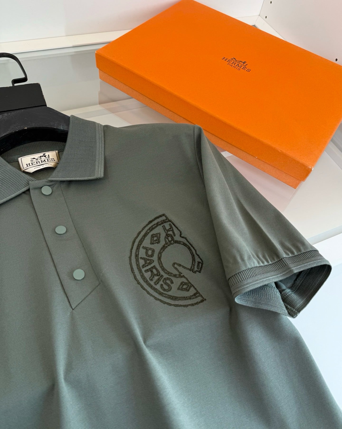 Black and Grey Polo - FashionHype.xyz