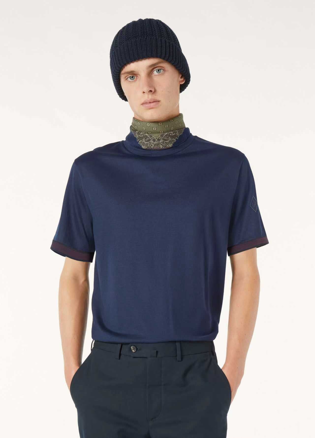 Deep Blue, Black and Navy blue T-Shirt - FashionHype.xyz