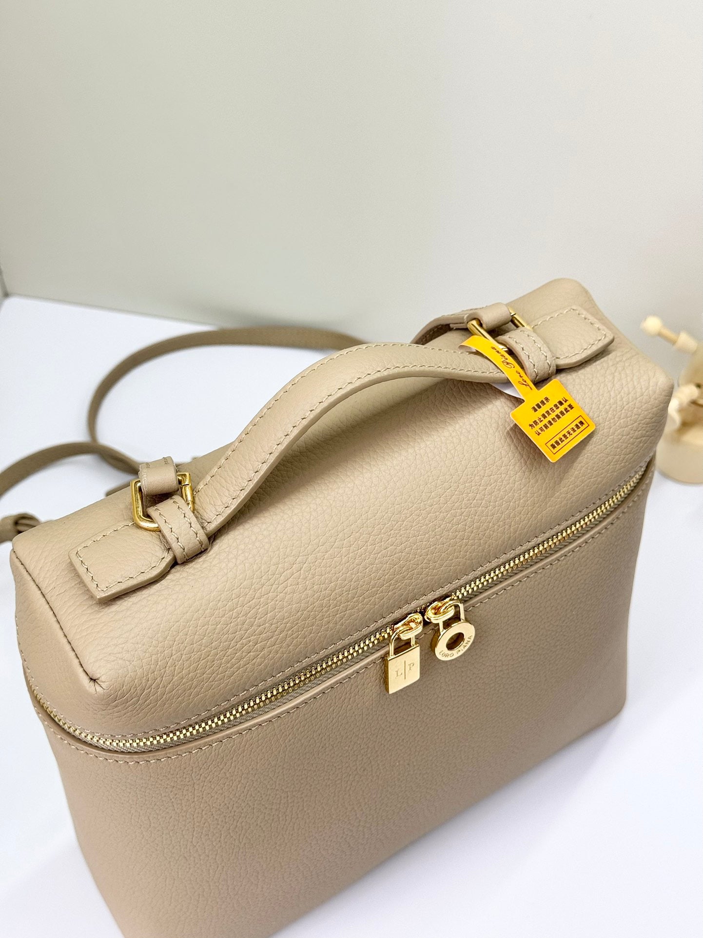 Off-white, Light sky blue and Blue Bag