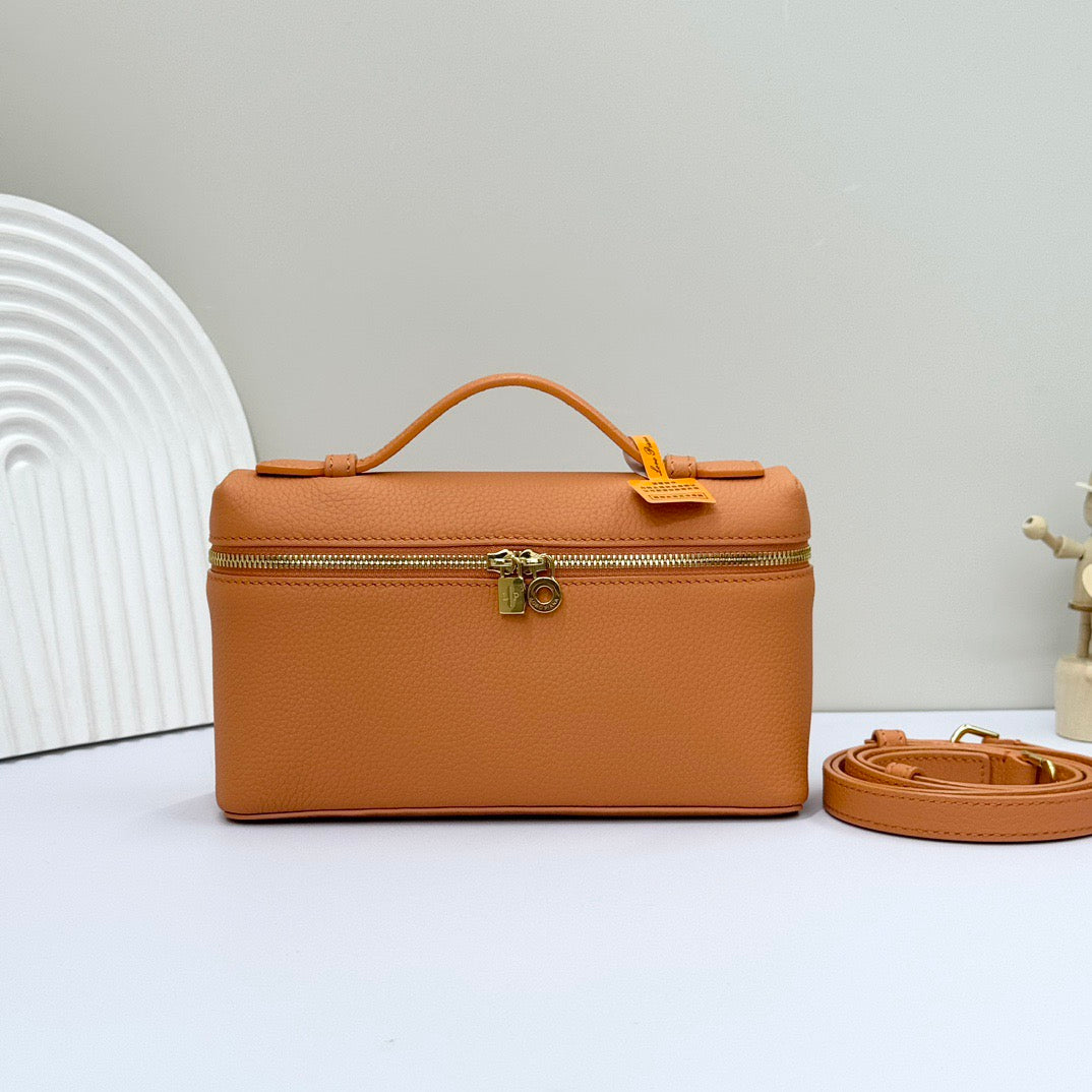Brown and Off-white Bag