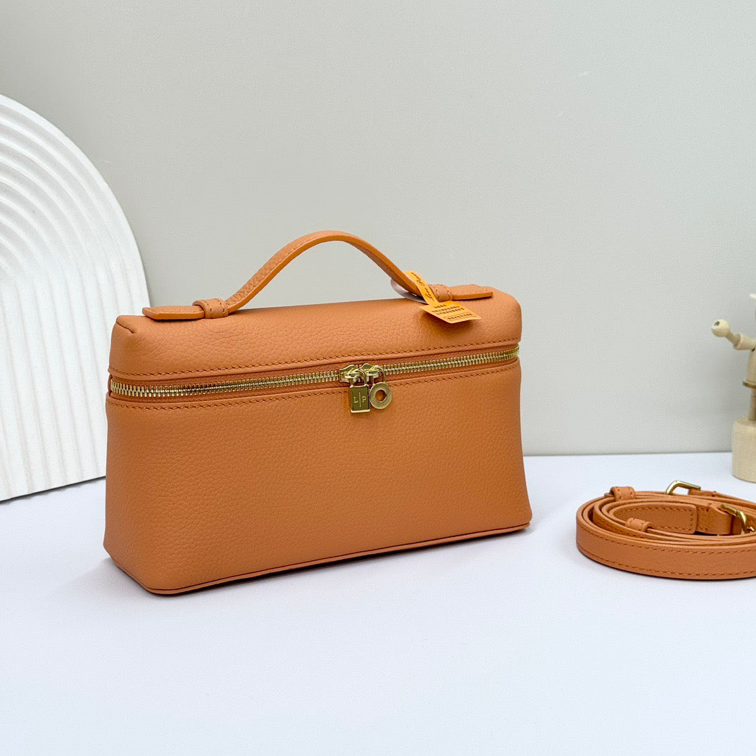Brown and Off-white Bag