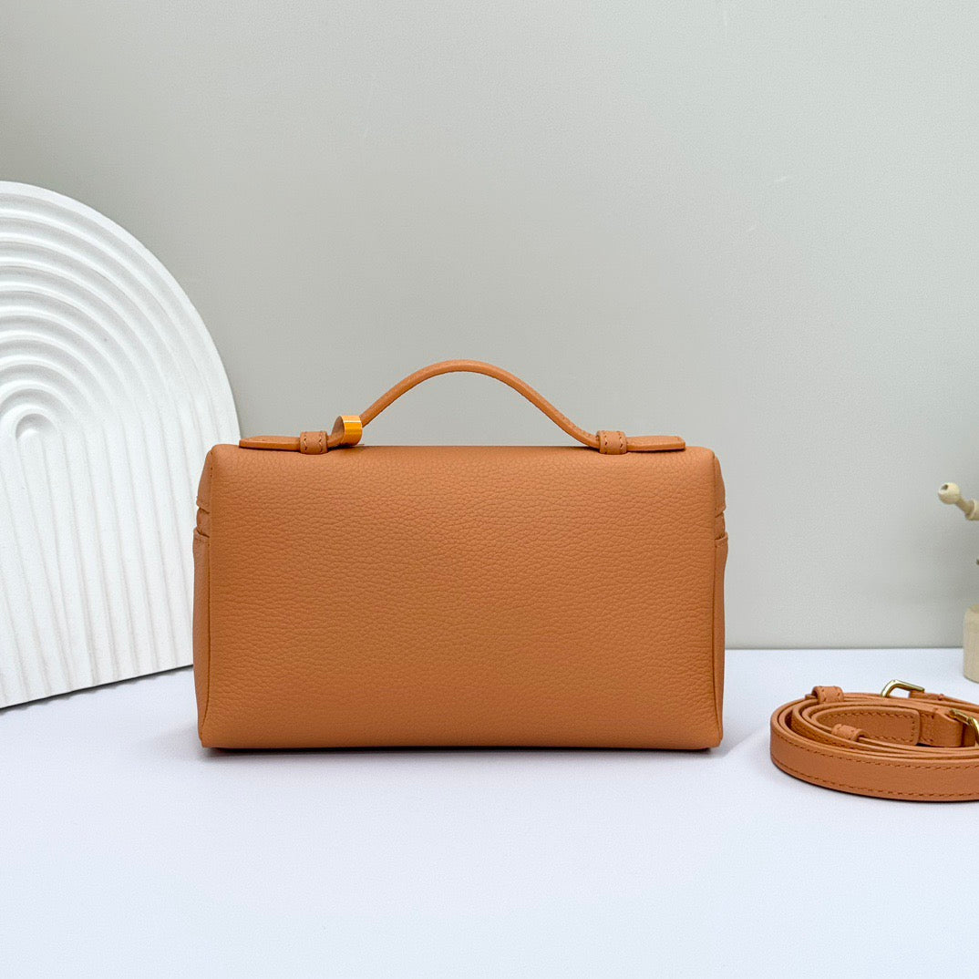 Brown and Off-white Bag