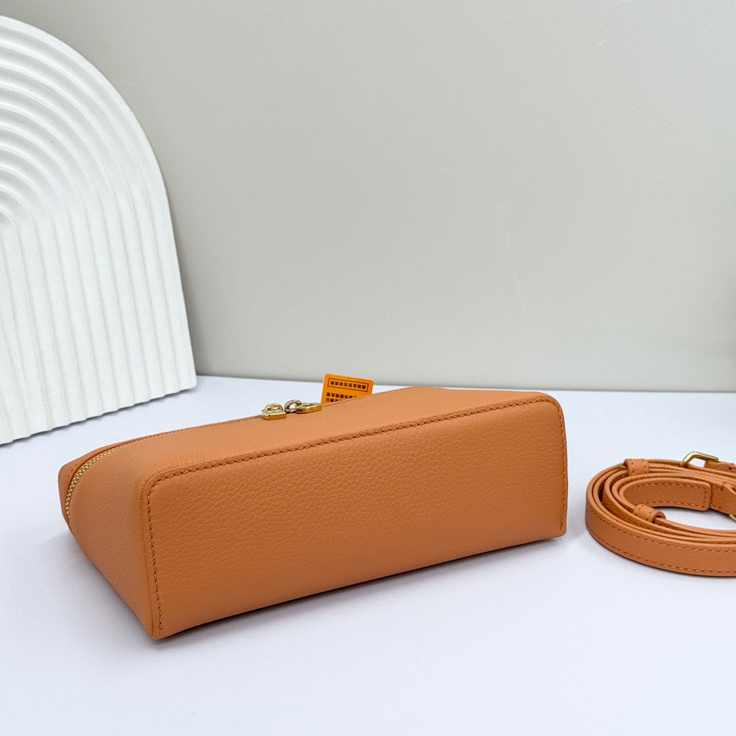 Brown and Off-white Bag