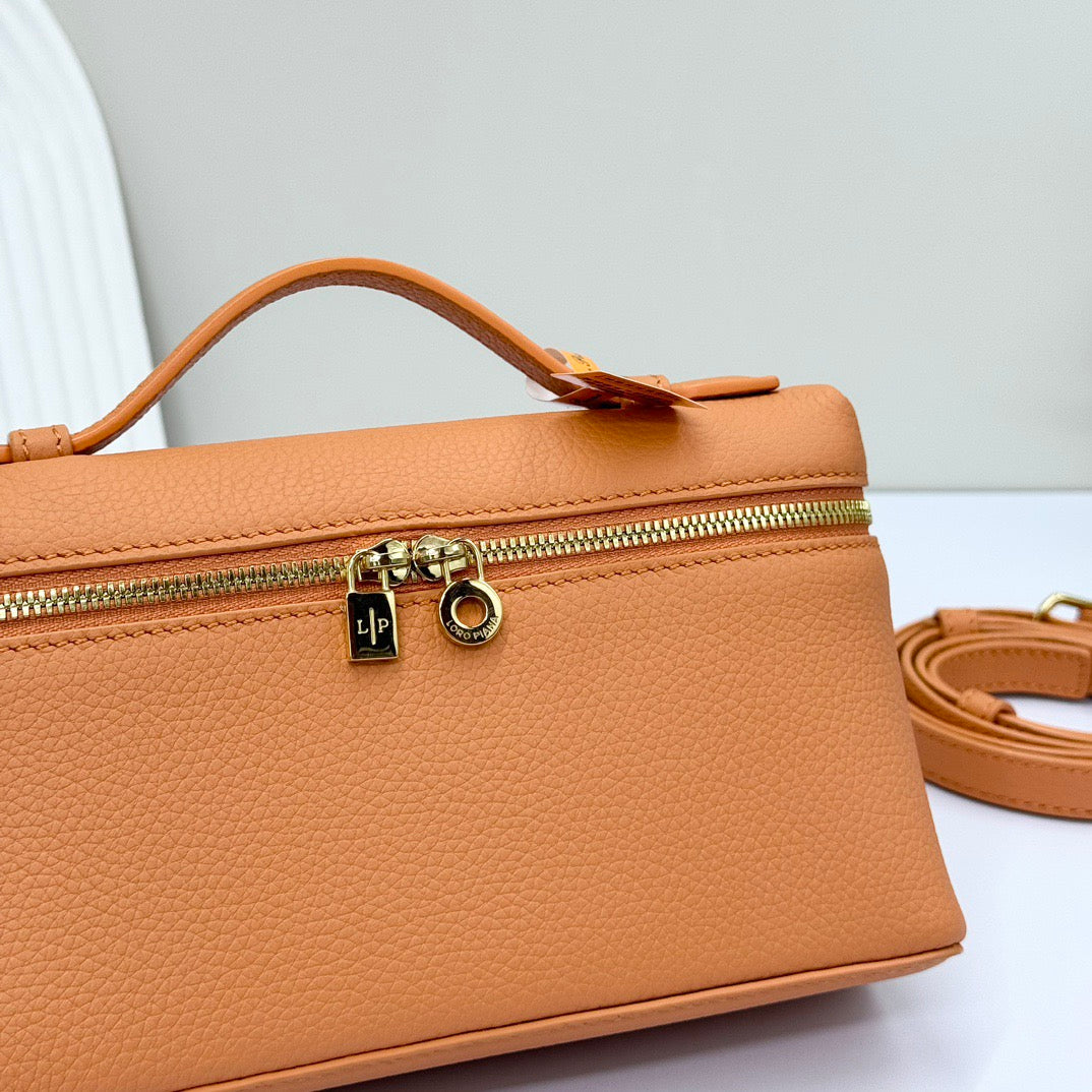 Brown and Off-white Bag