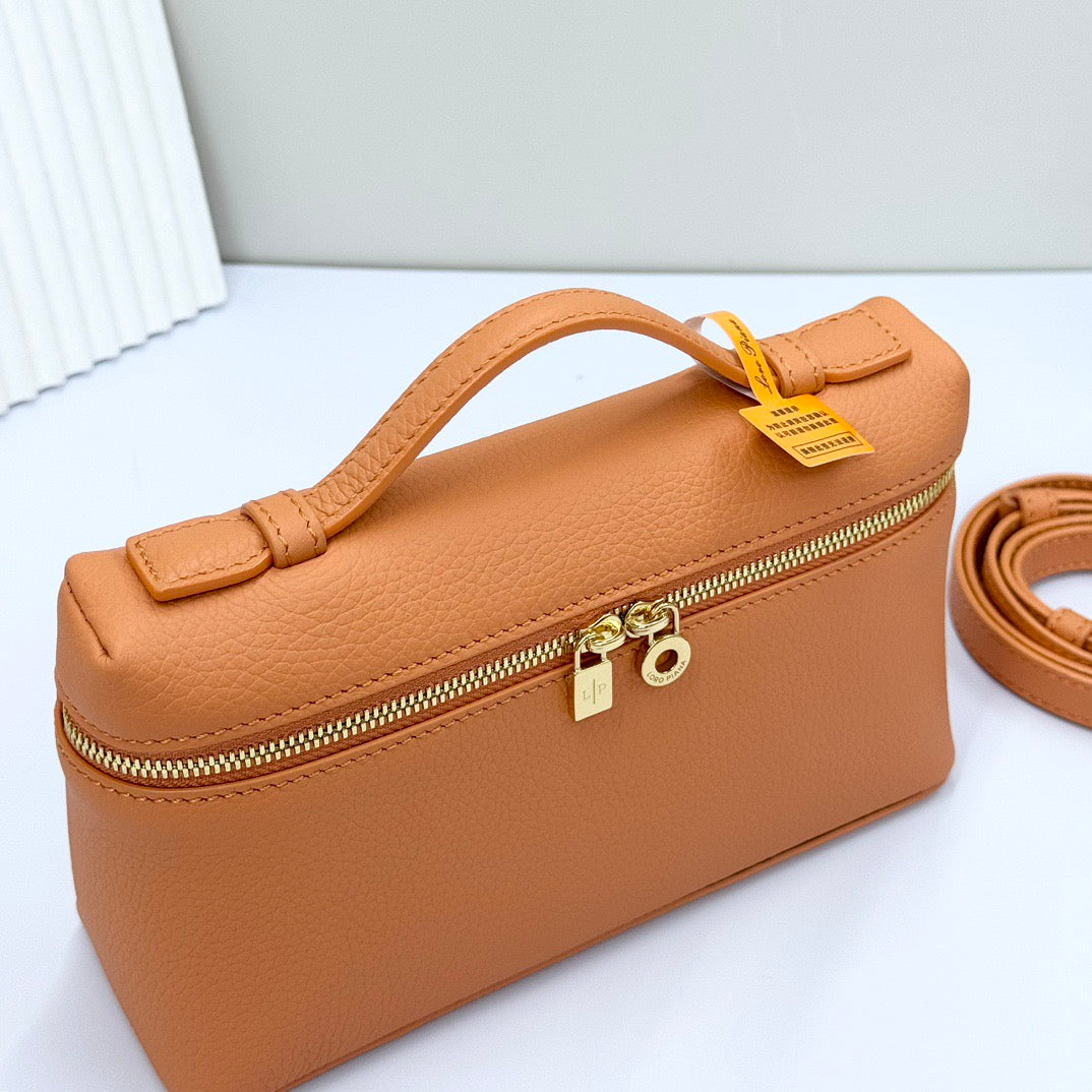Brown and Off-white Bag