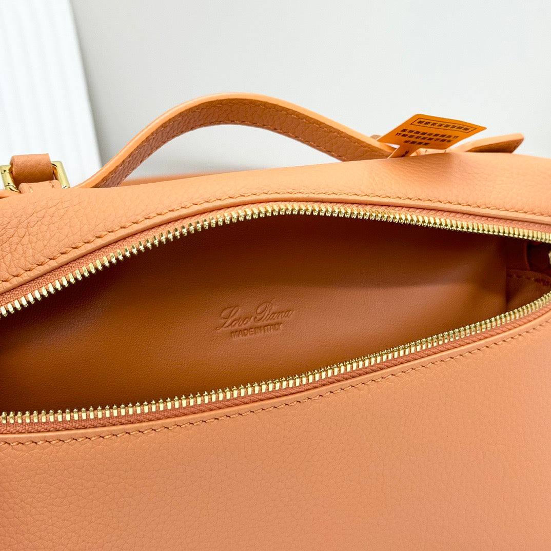 Brown and Off-white Bag