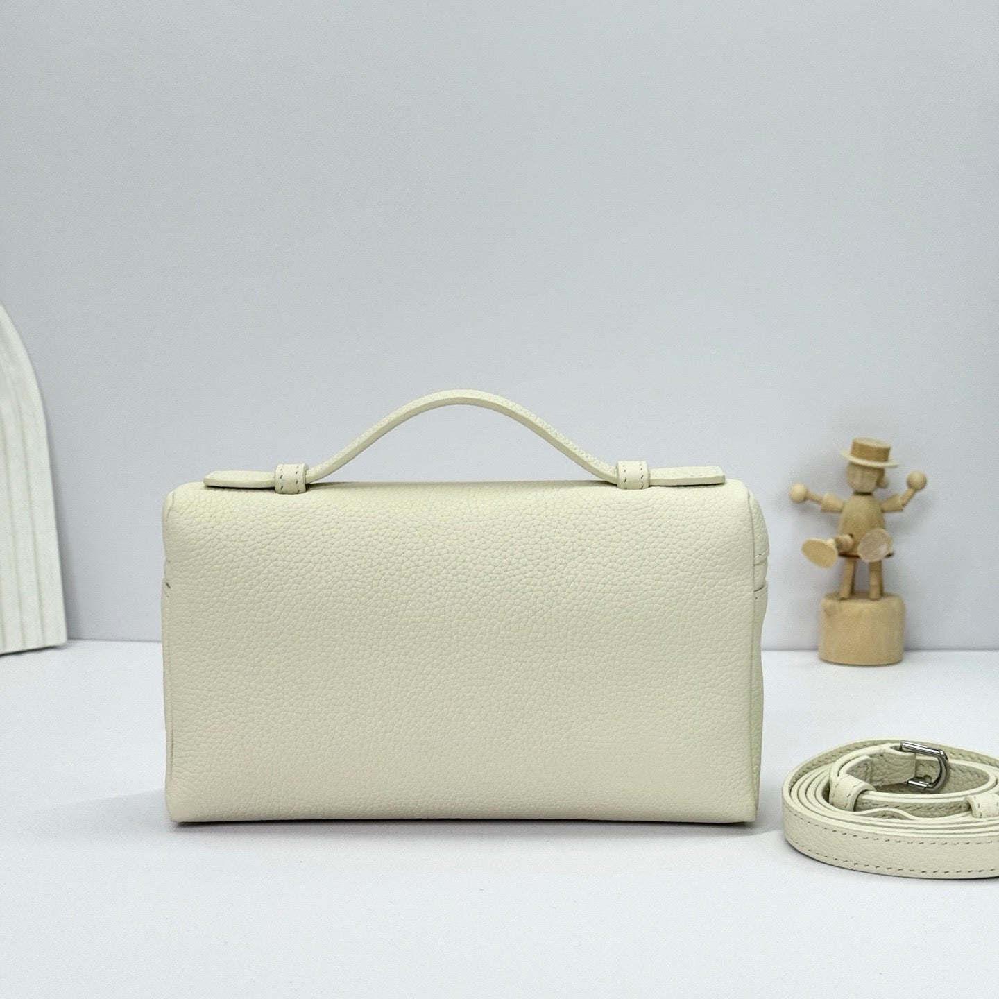 Brown and Off-white Bag