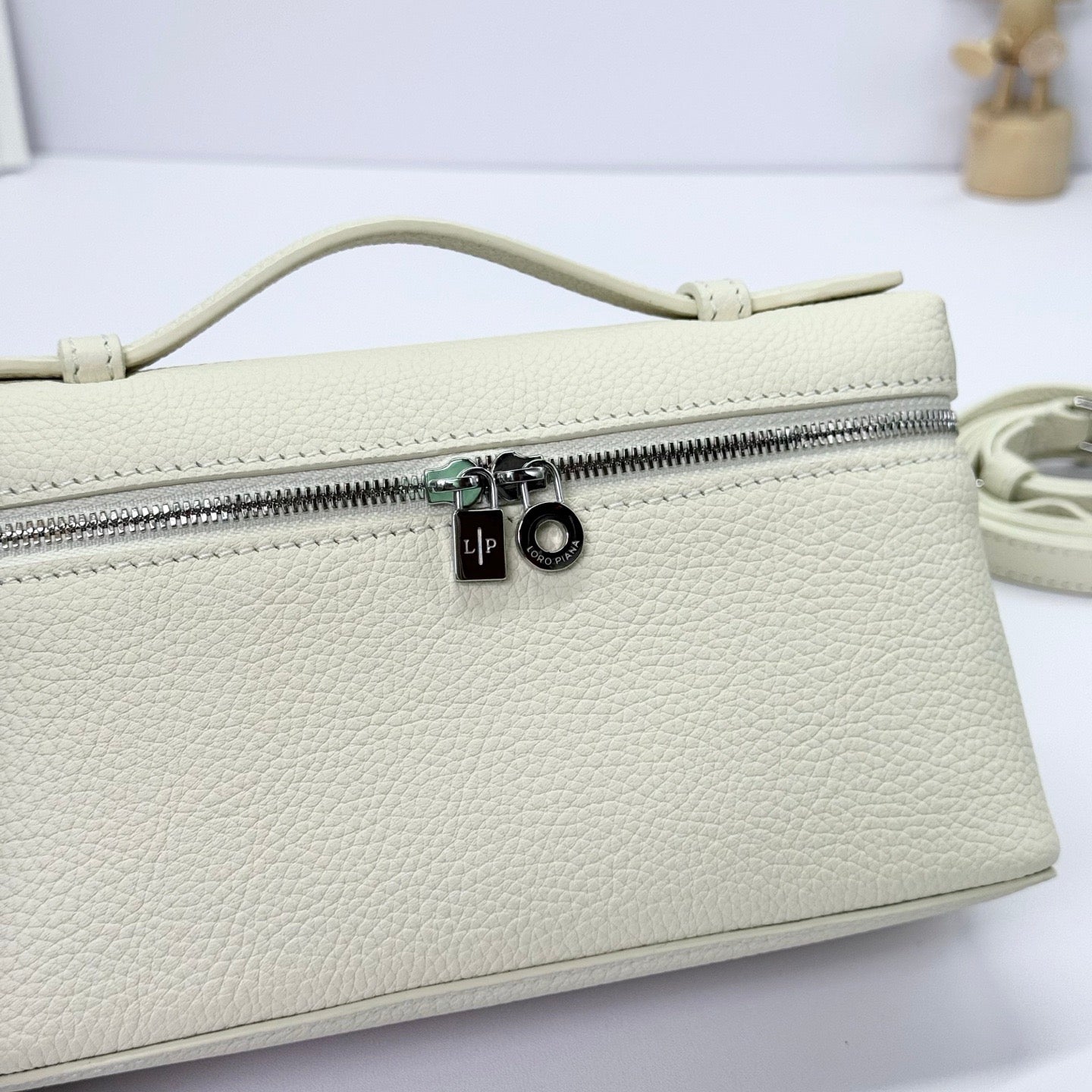 Brown and Off-white Bag