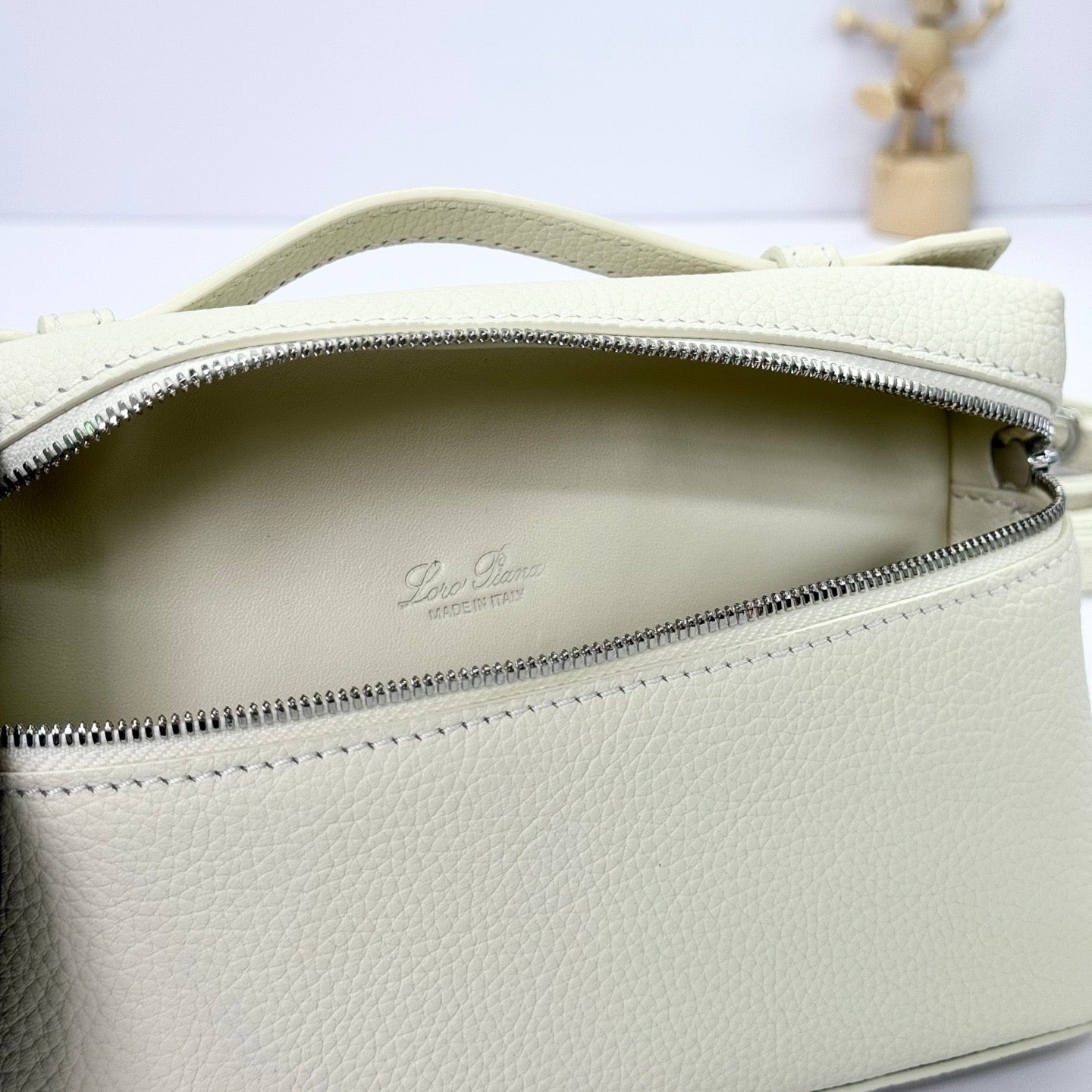 Brown and Off-white Bag
