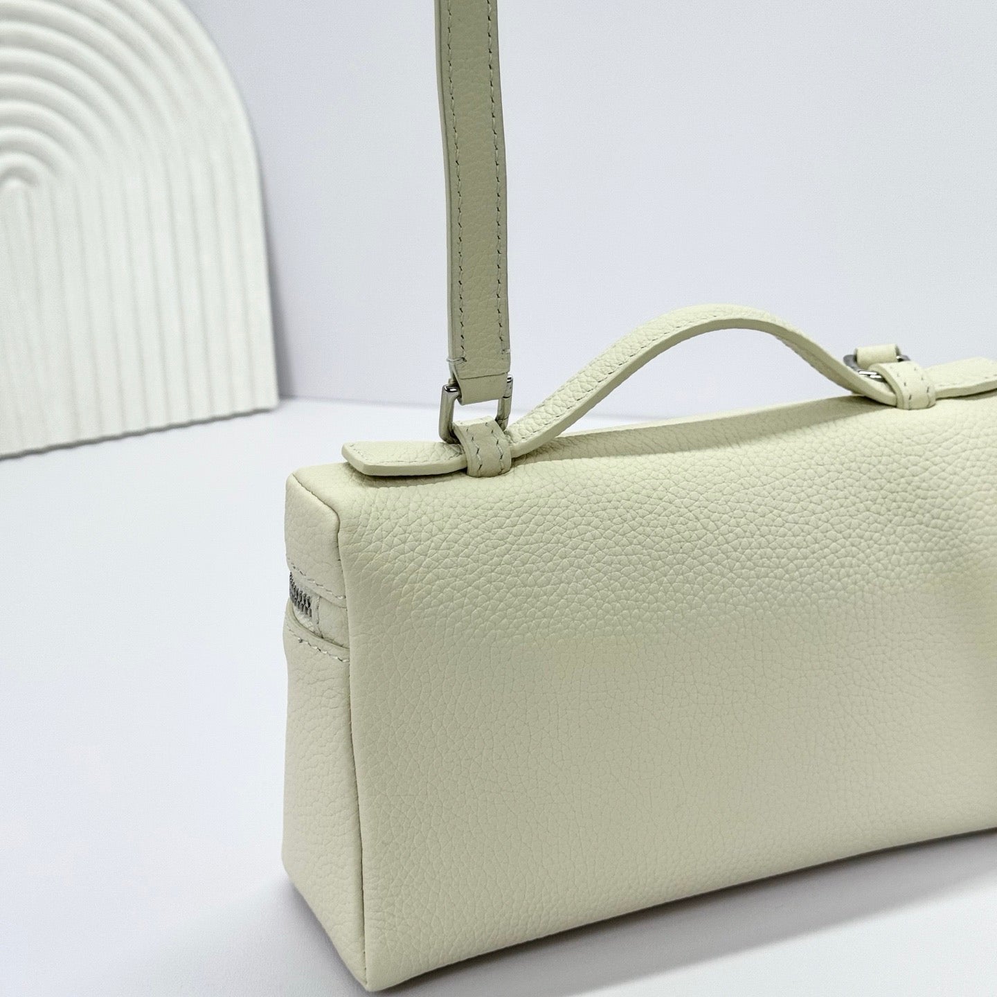 Brown and Off-white Bag