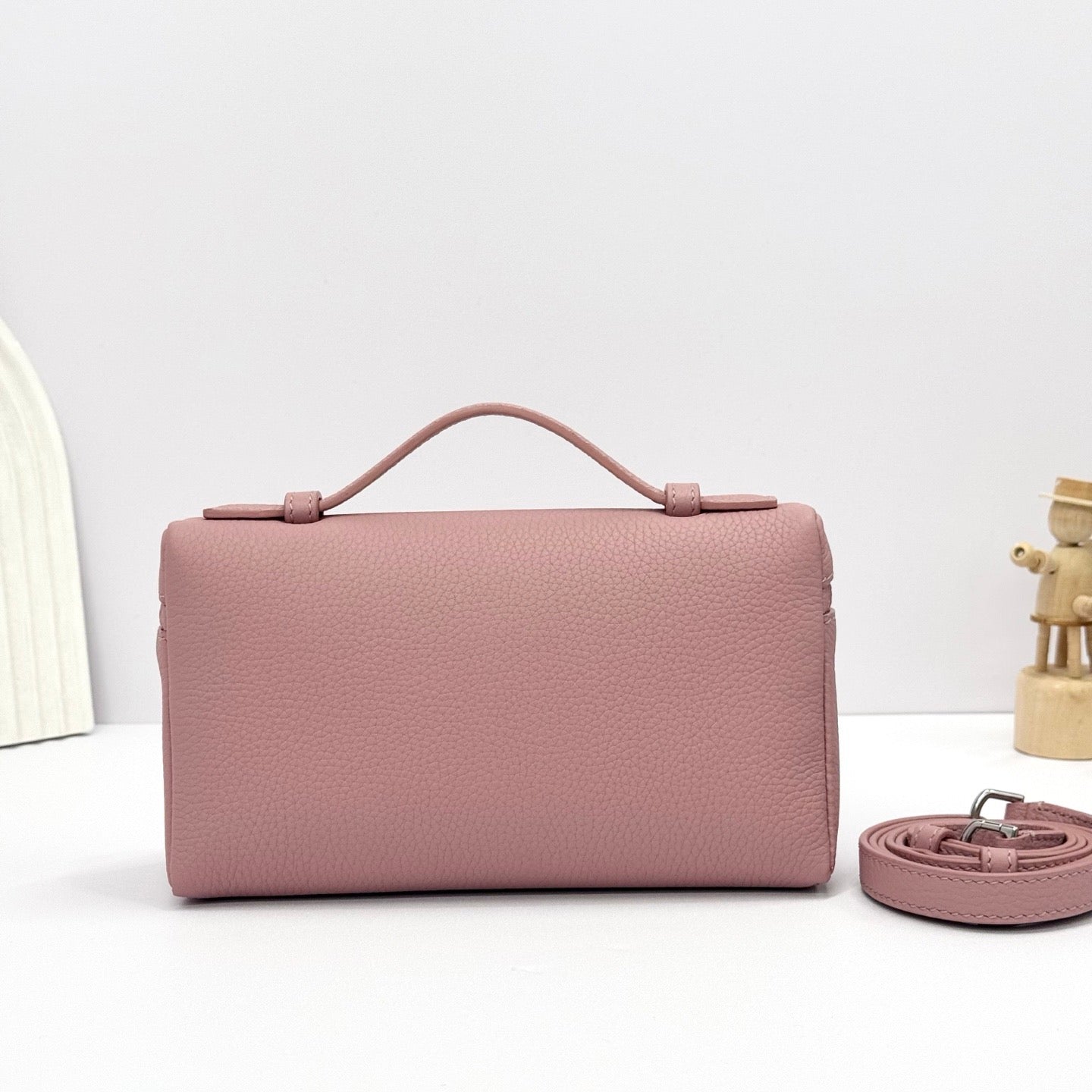 Pink, White, Off-white and Black Bag