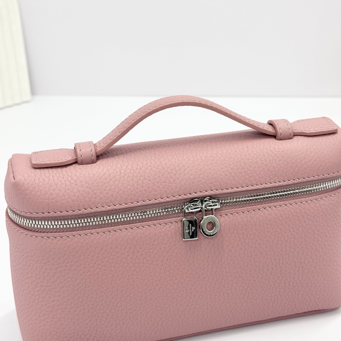 Pink, White, Off-white and Black Bag