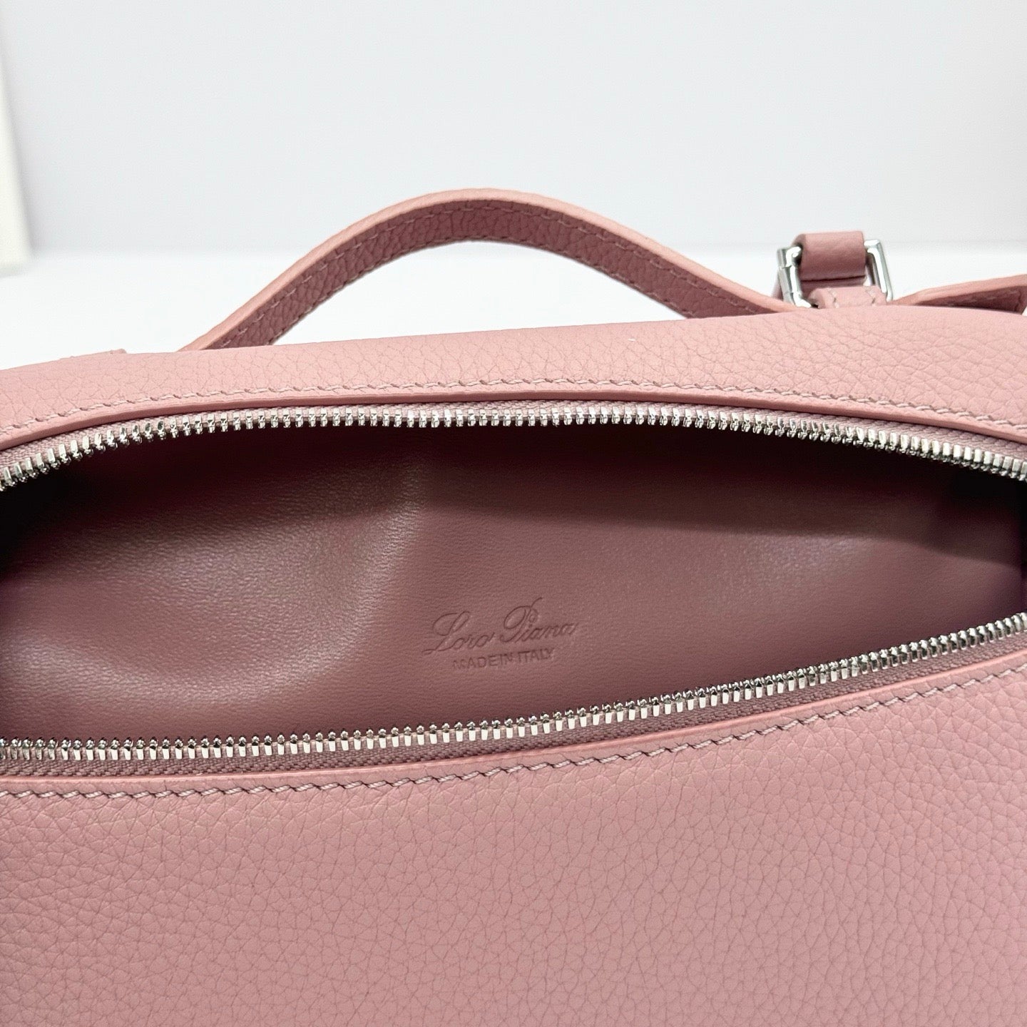 Pink, White, Off-white and Black Bag
