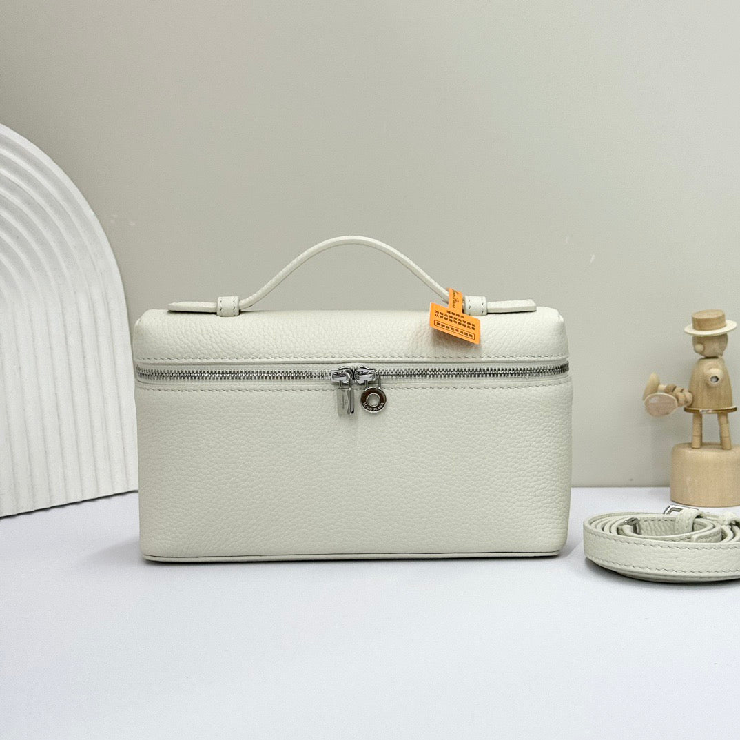 Pink, White, Off-white and Black Bag
