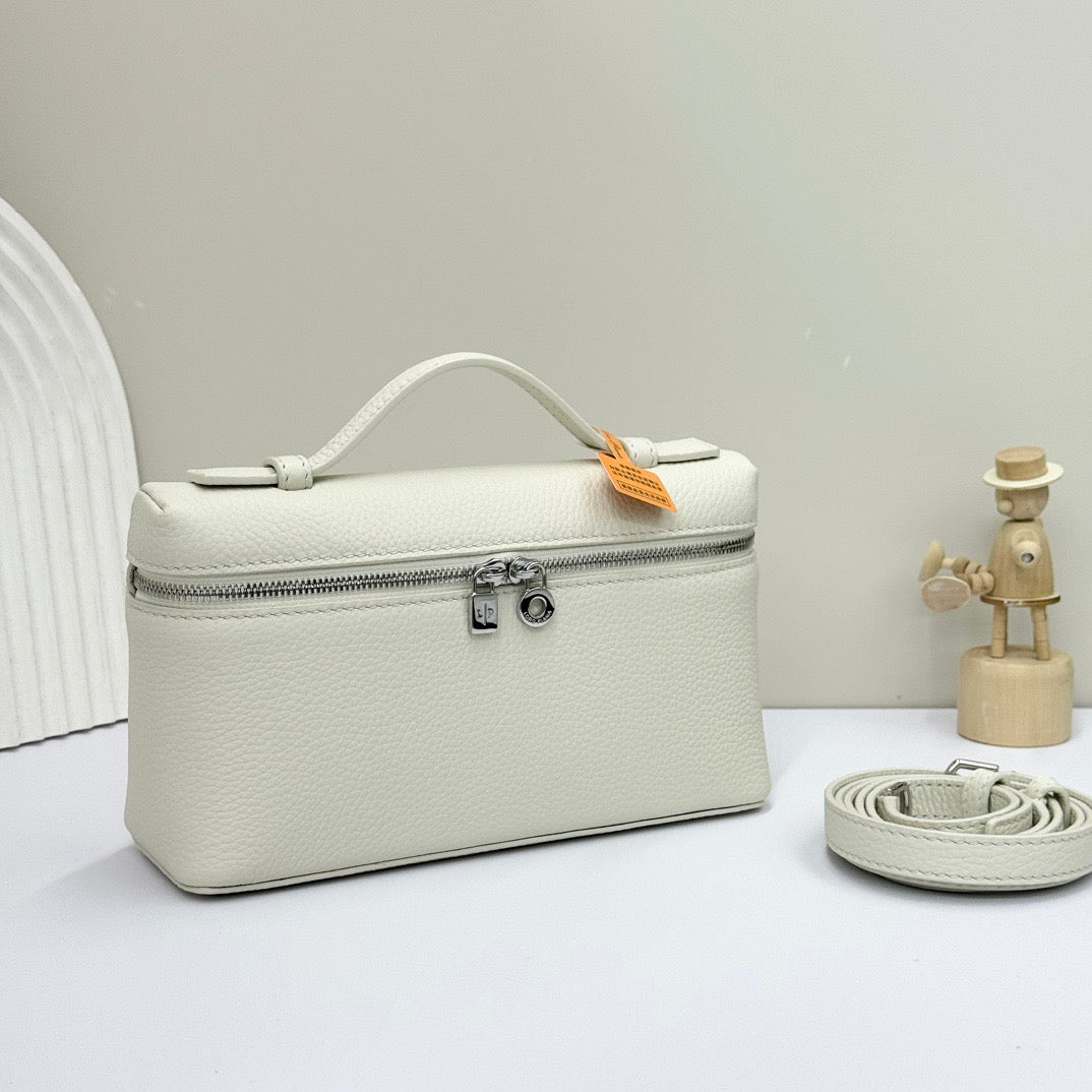 Pink, White, Off-white and Black Bag