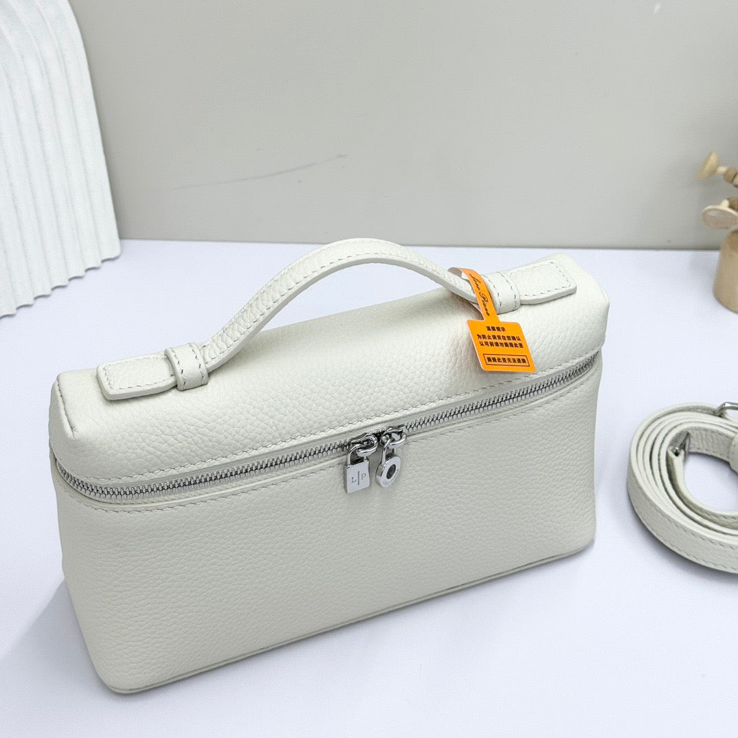 Pink, White, Off-white and Black Bag
