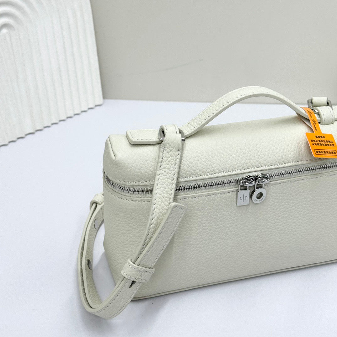 Pink, White, Off-white and Black Bag