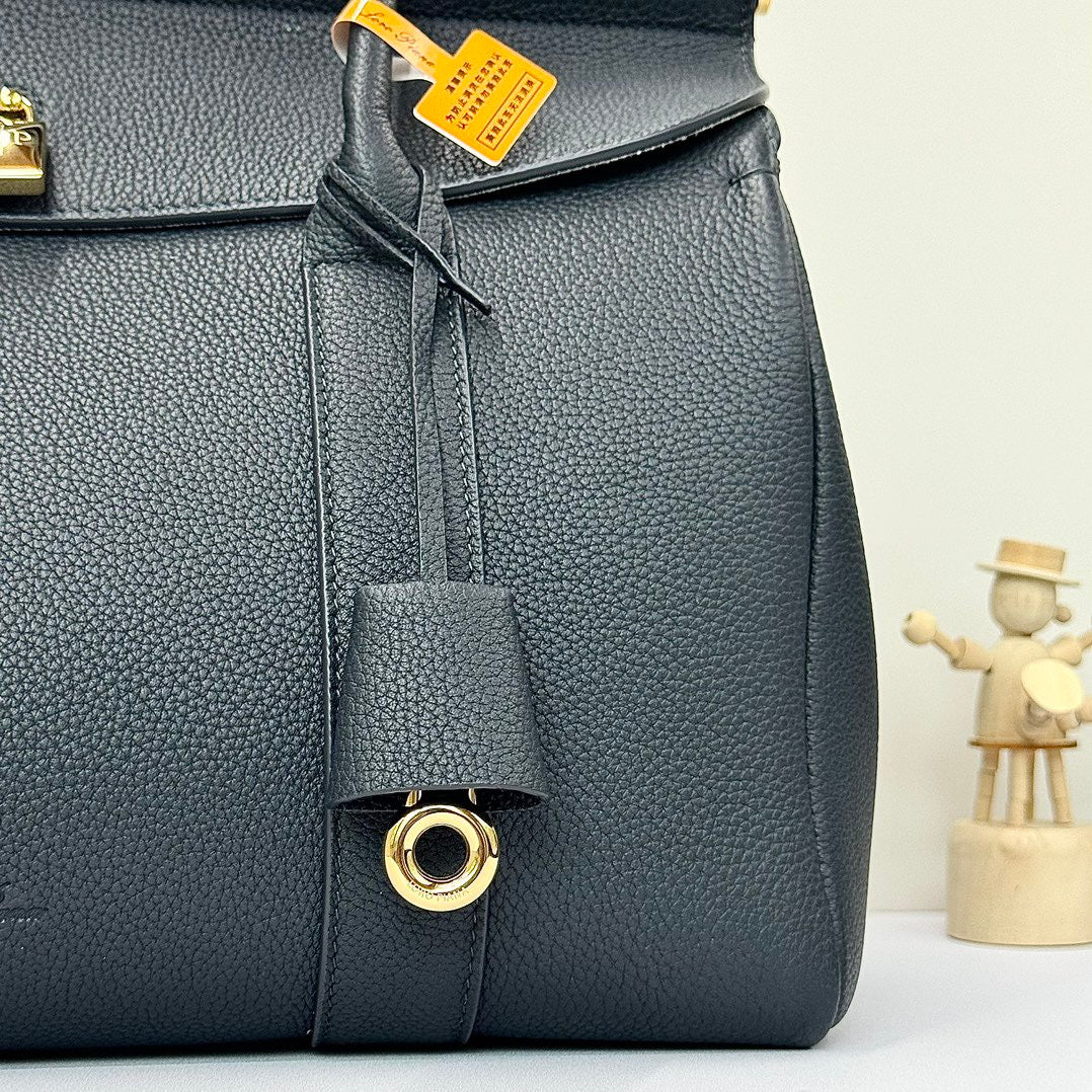 Black and Off-white Bag
