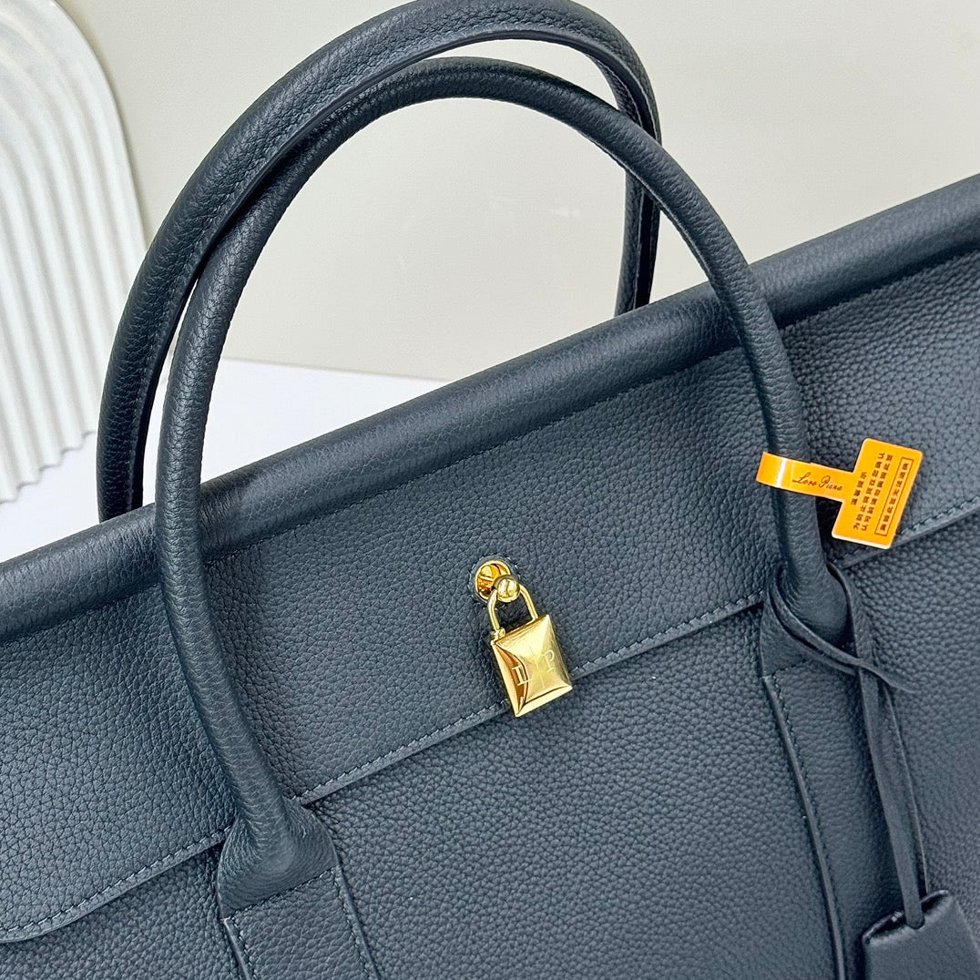 Black and Off-white Bag