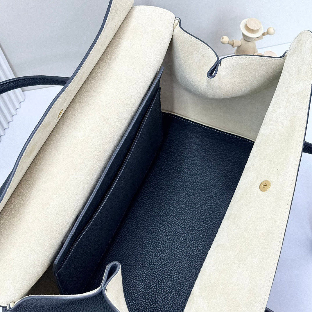 Black and Off-white Bag