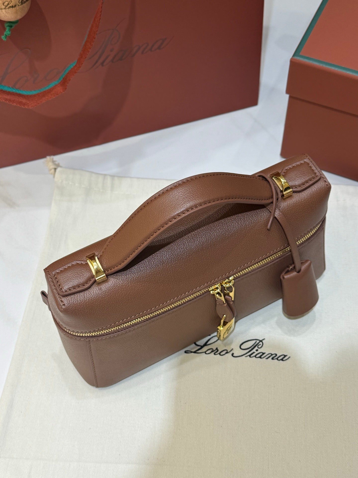 Brown and Black Bag