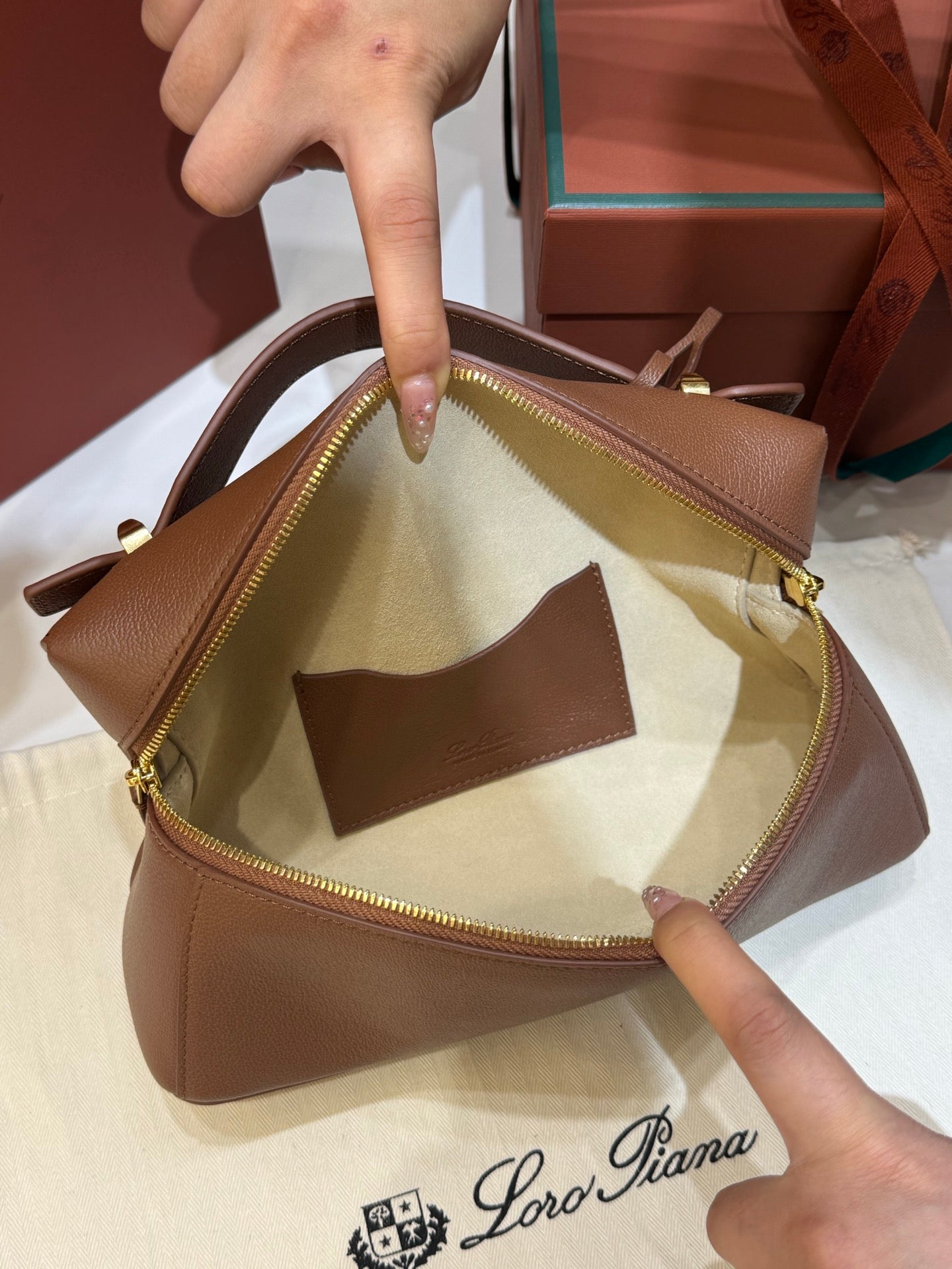 Brown and Black Bag