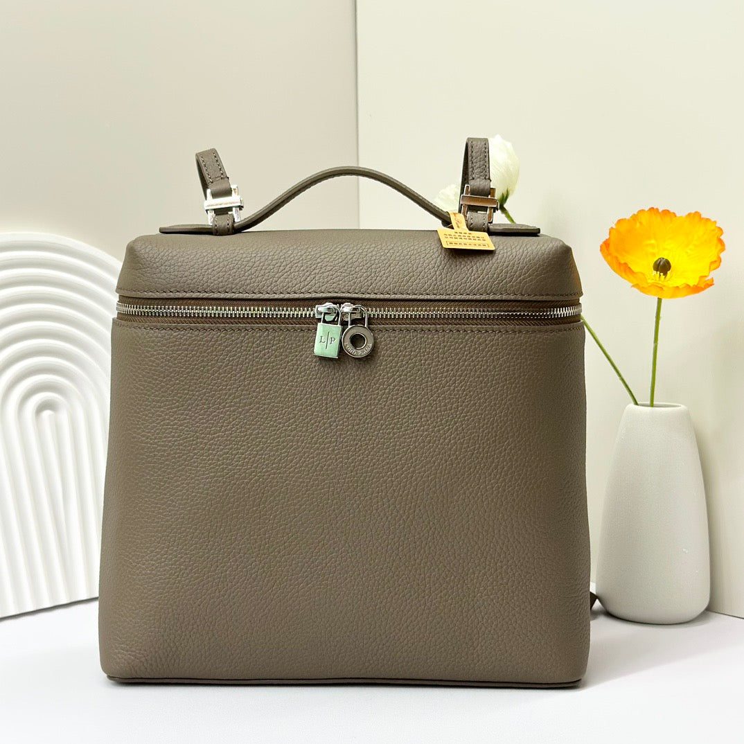 Taupe, Red and Light pink Bag