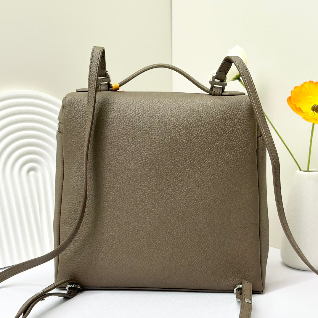 Taupe, Red and Light pink Bag