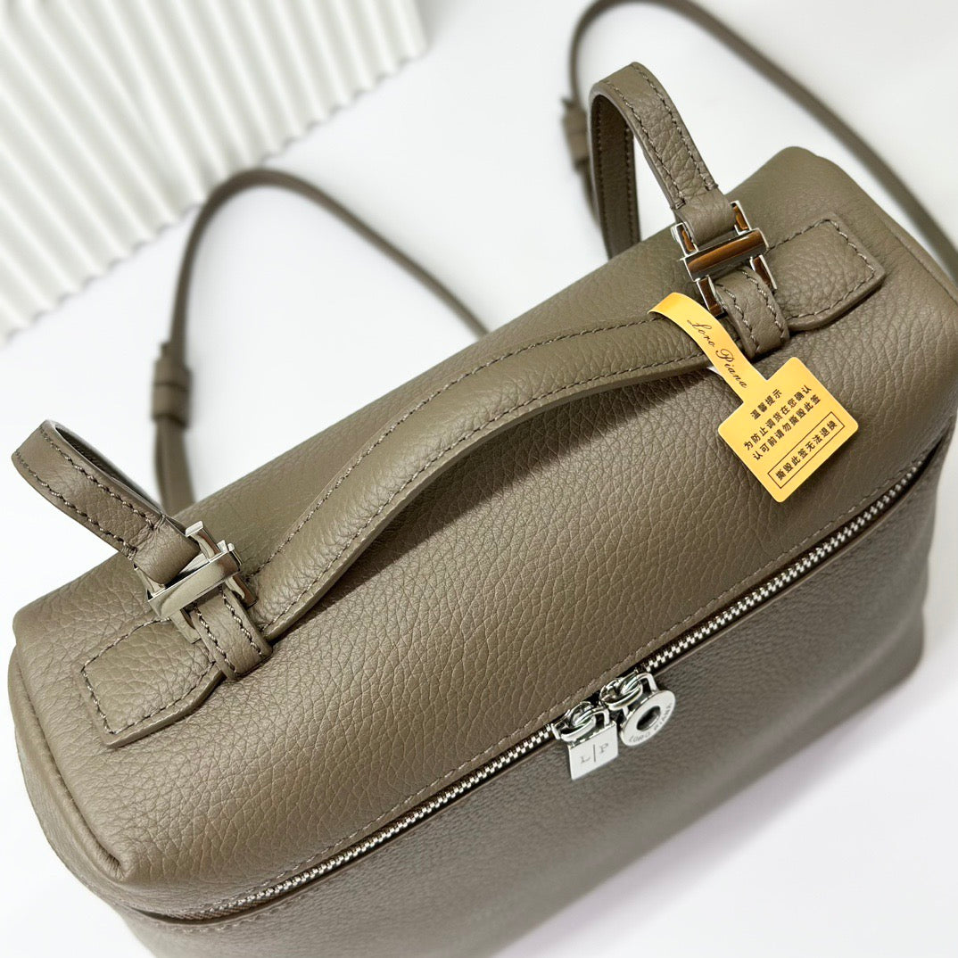 Taupe, Red and Light pink Bag
