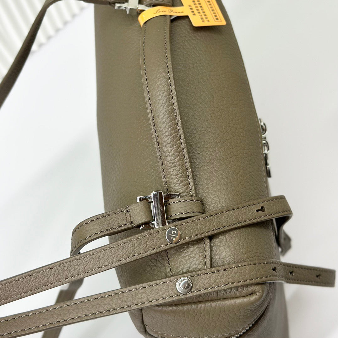 Taupe, Red and Light pink Bag
