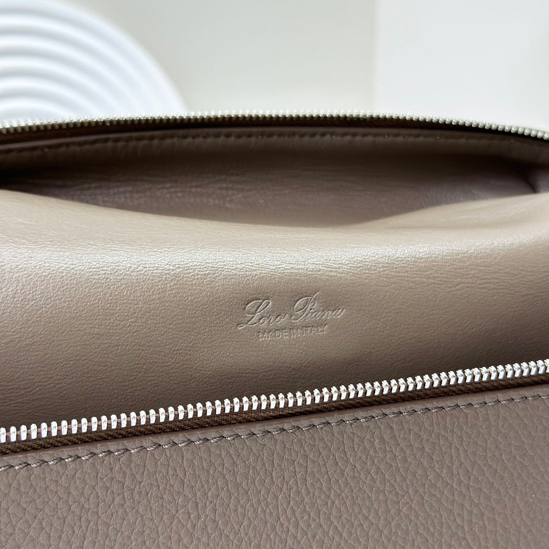 Taupe, Red and Light pink Bag