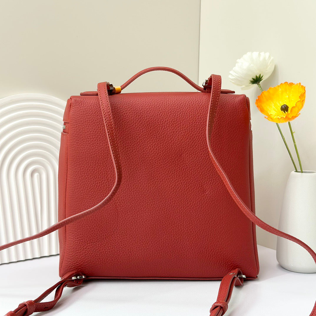 Taupe, Red and Light pink Bag