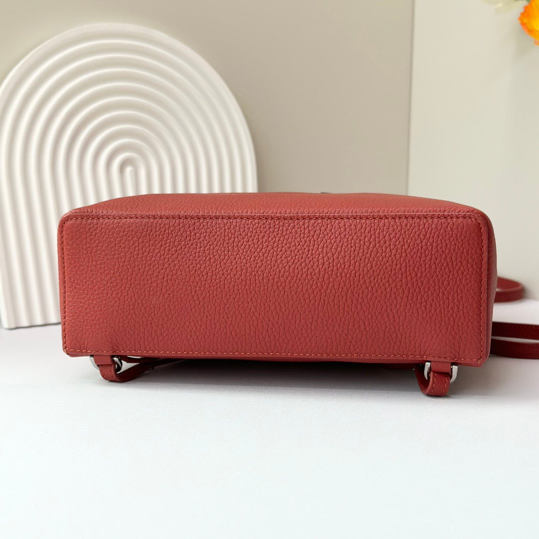 Taupe, Red and Light pink Bag