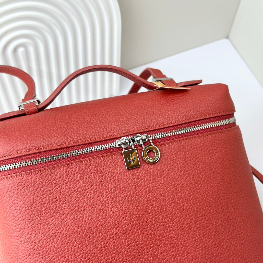 Taupe, Red and Light pink Bag