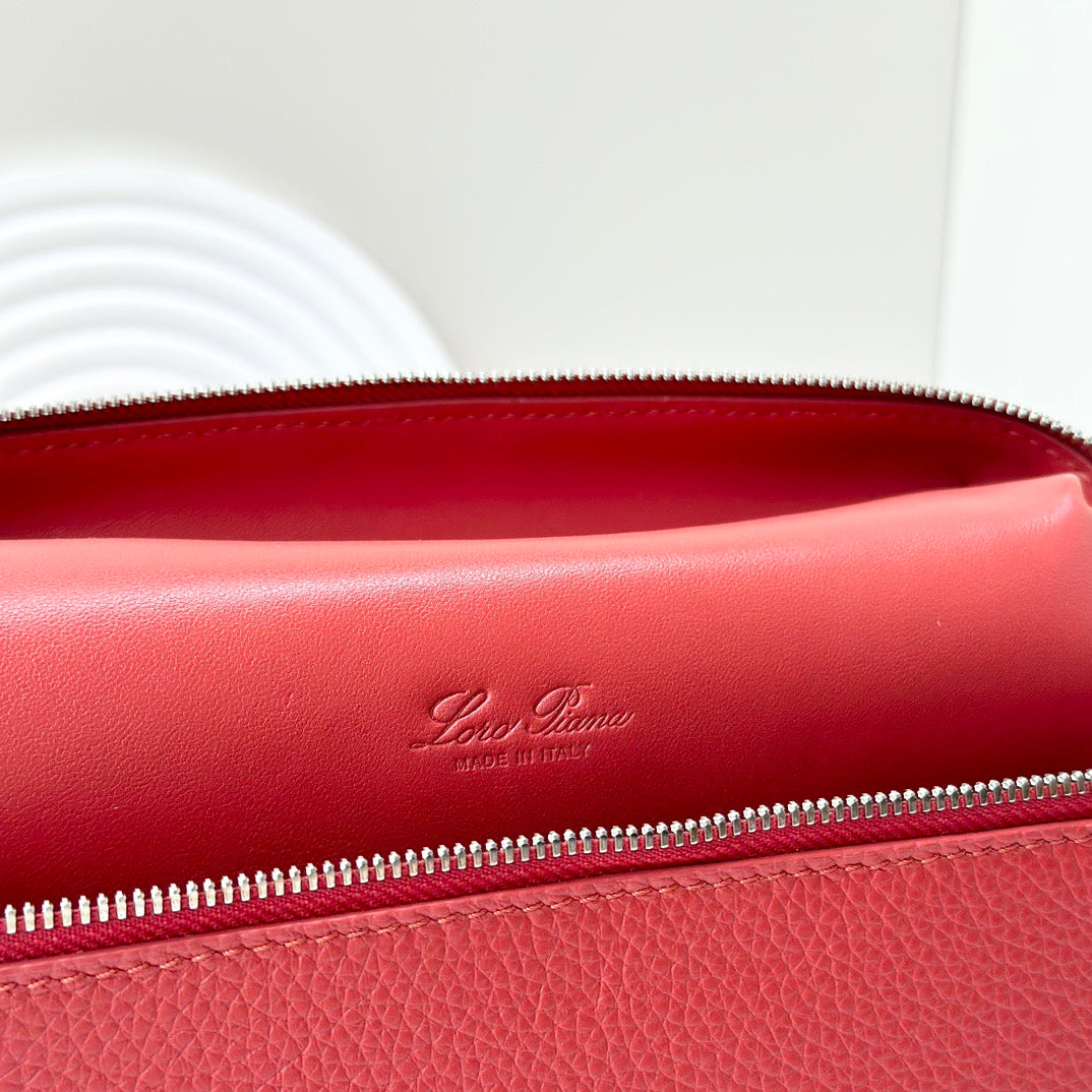 Taupe, Red and Light pink Bag