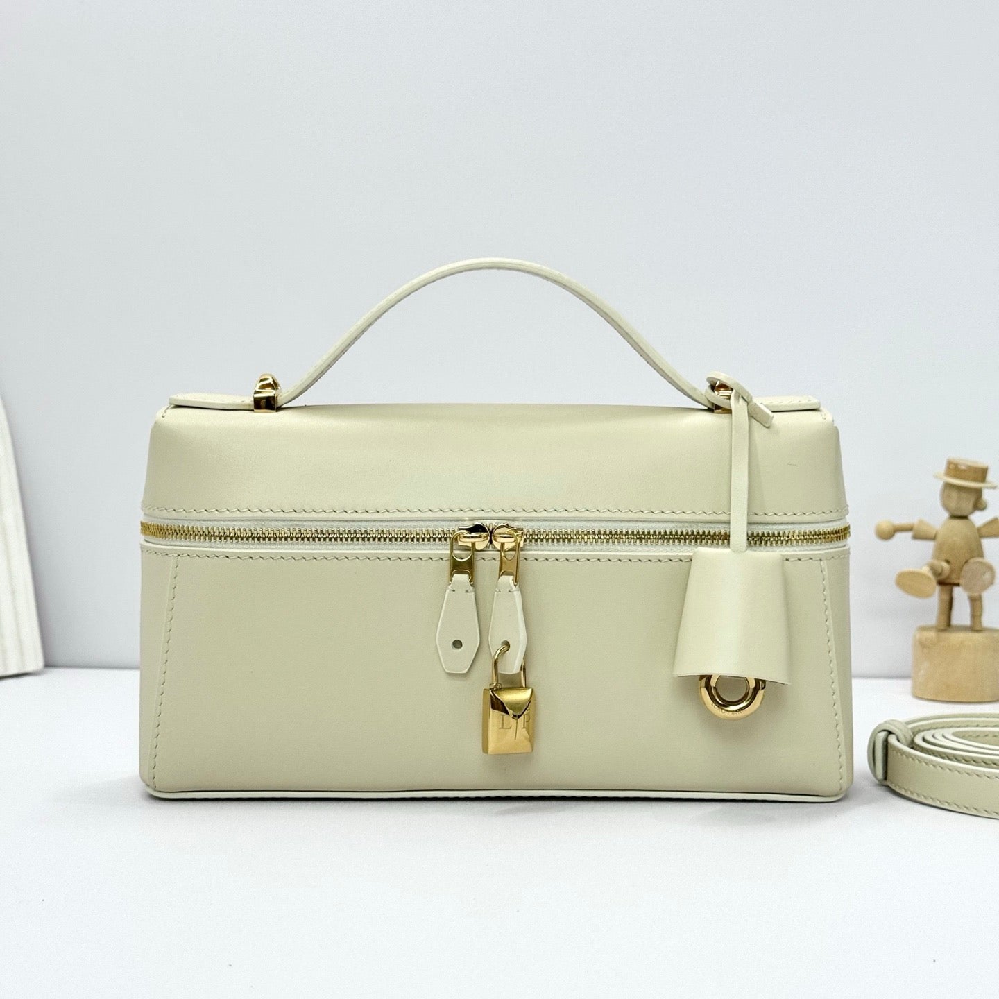 Cream, Beige and Black Bag