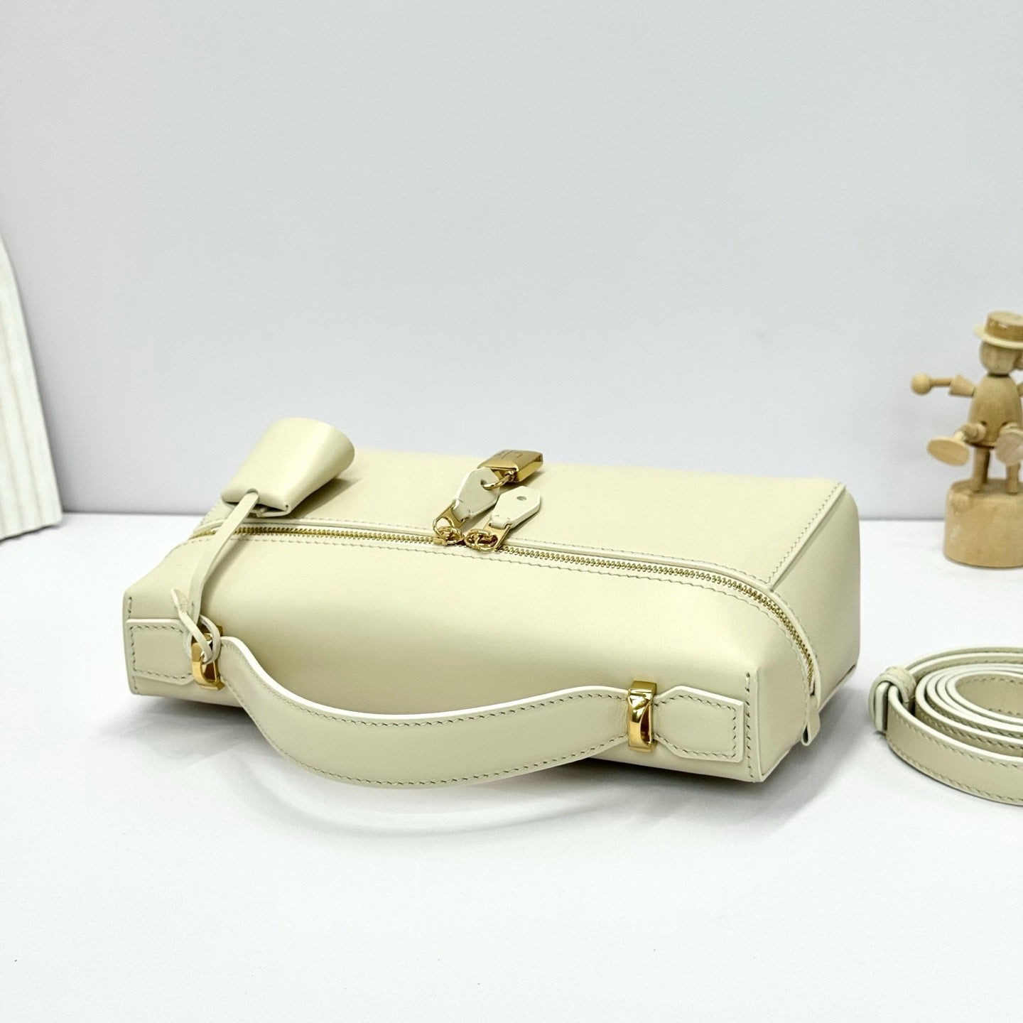 Cream, Beige and Black Bag