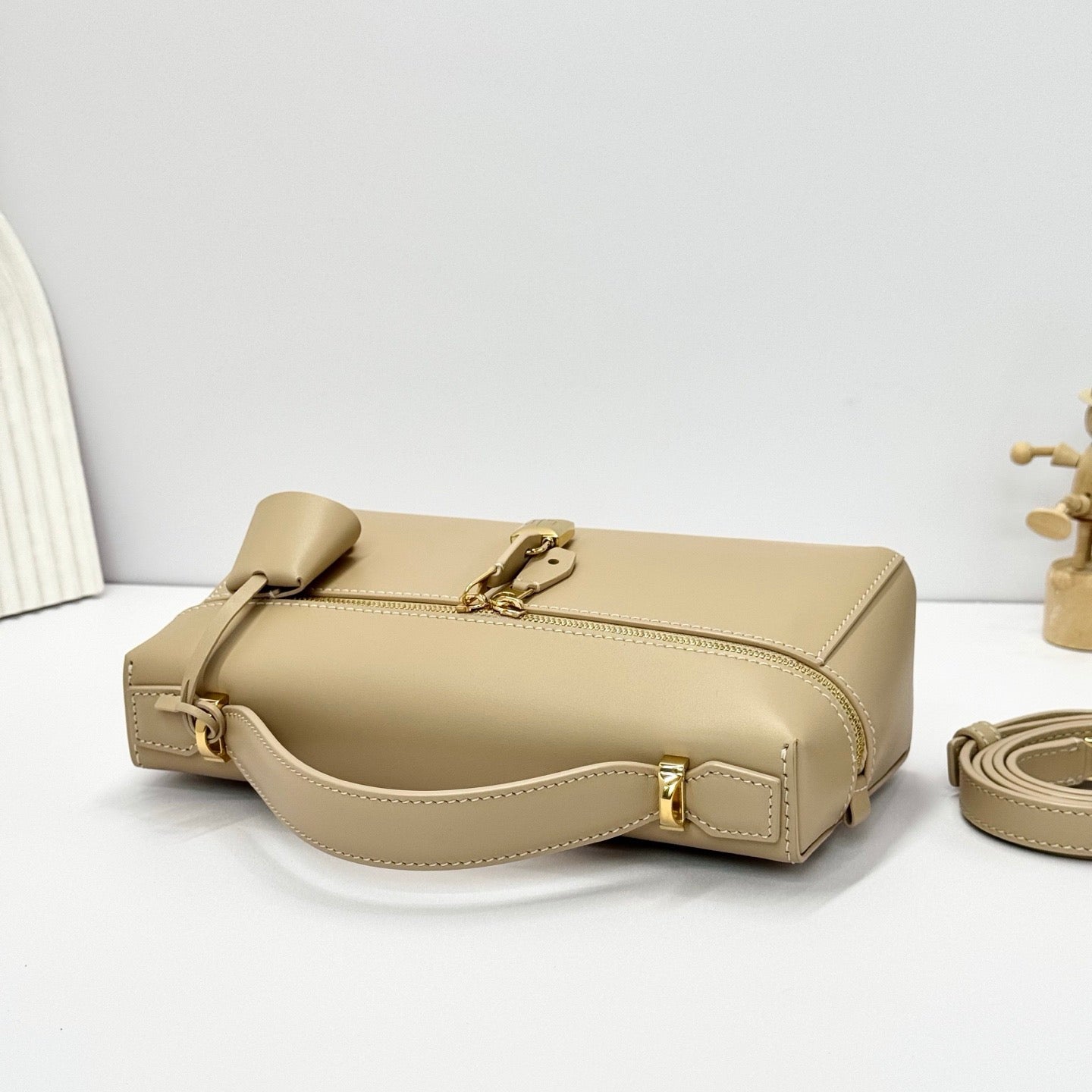 Cream, Beige and Black Bag