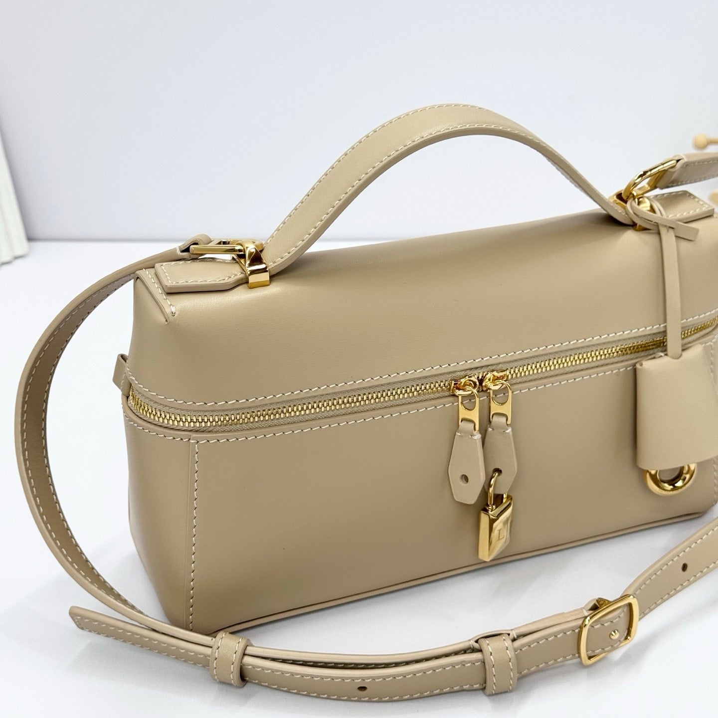 Cream, Beige and Black Bag