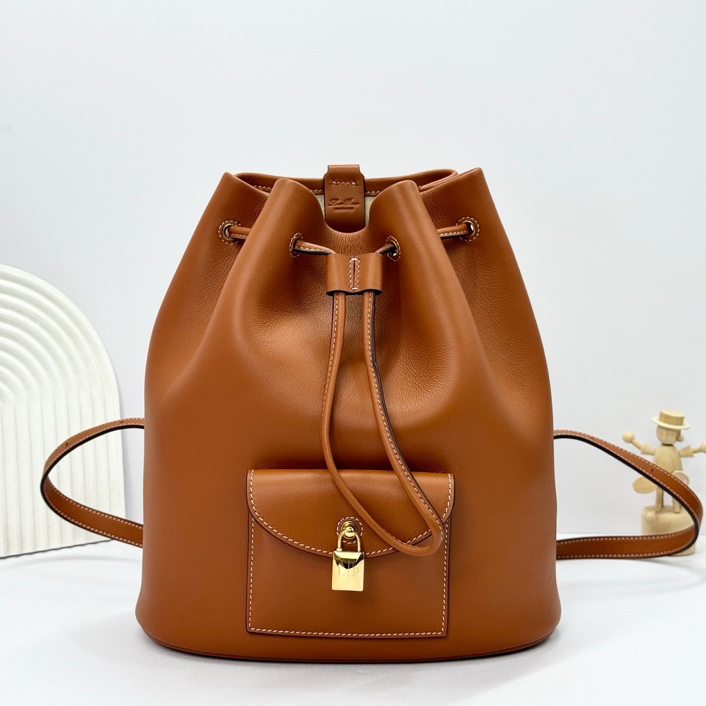 Beige, Black and Brown Bag