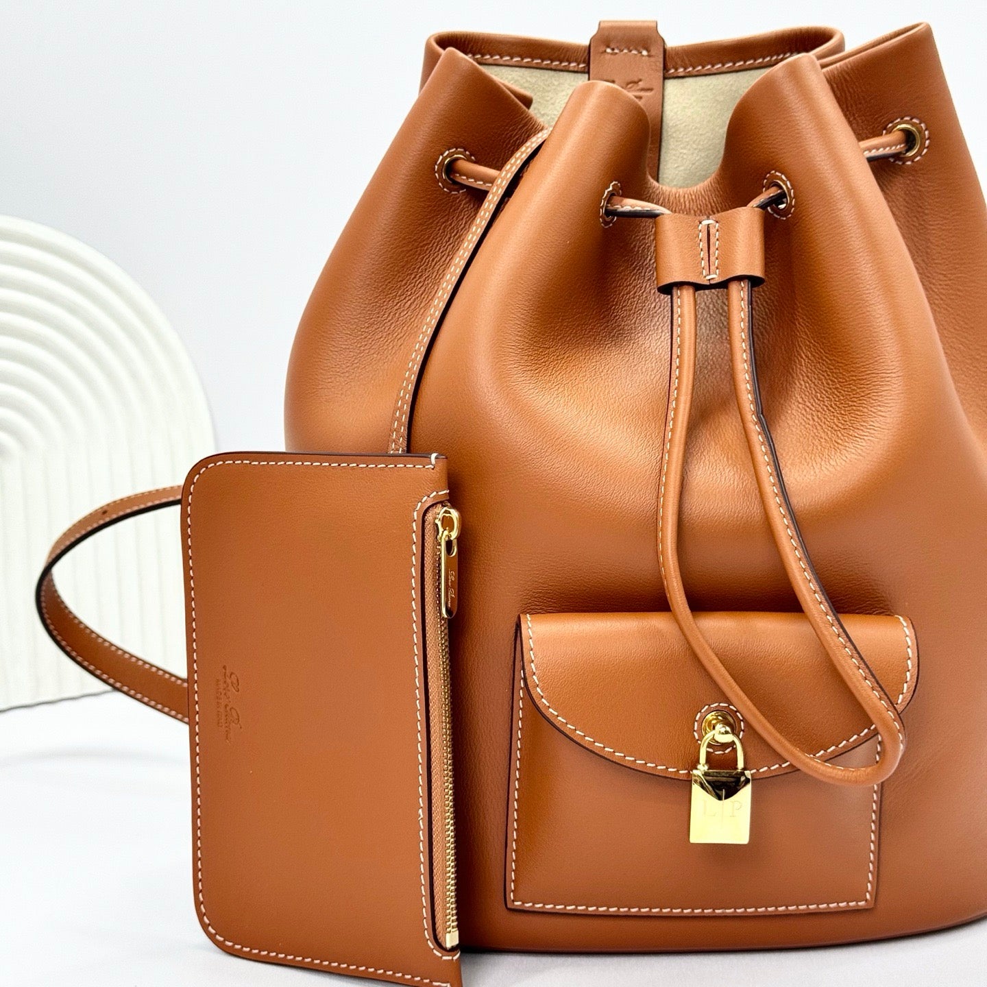Beige, Black and Brown Bag