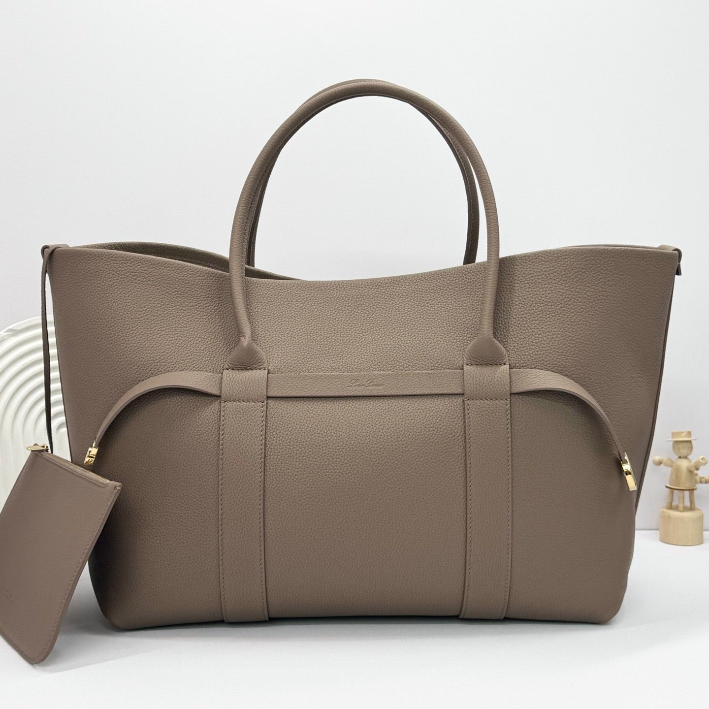Taupe, Black and Burgundy Bag