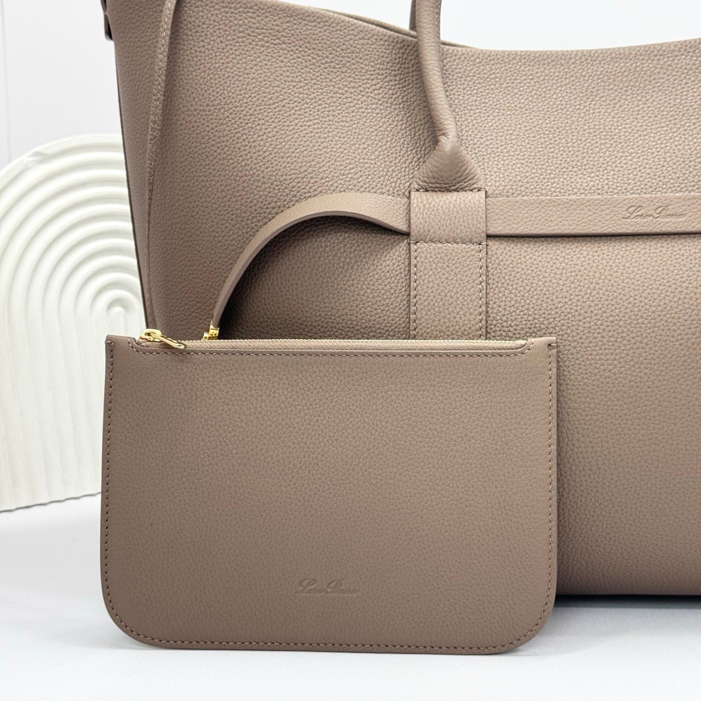 Taupe, Black and Burgundy Bag